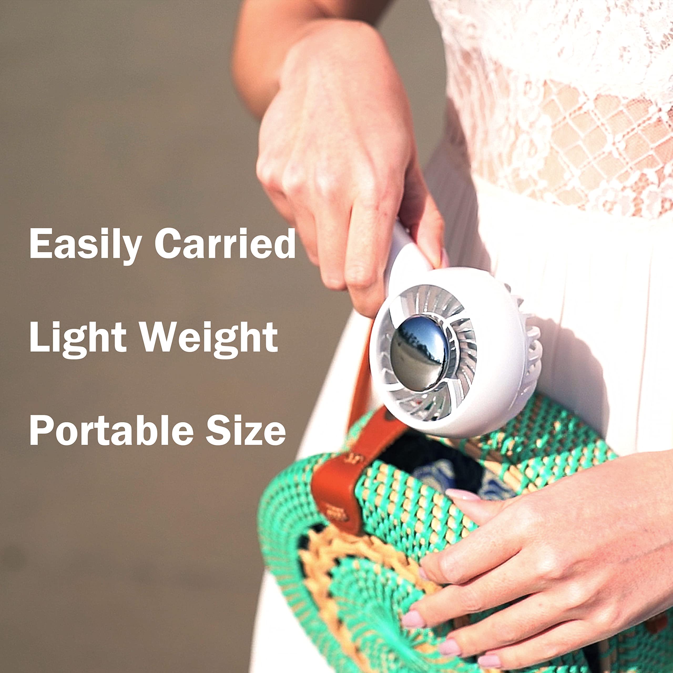 Genuine ice cooling fan, portable handheld design for refreshing air, perfect for outdoor and indoor use Koospark