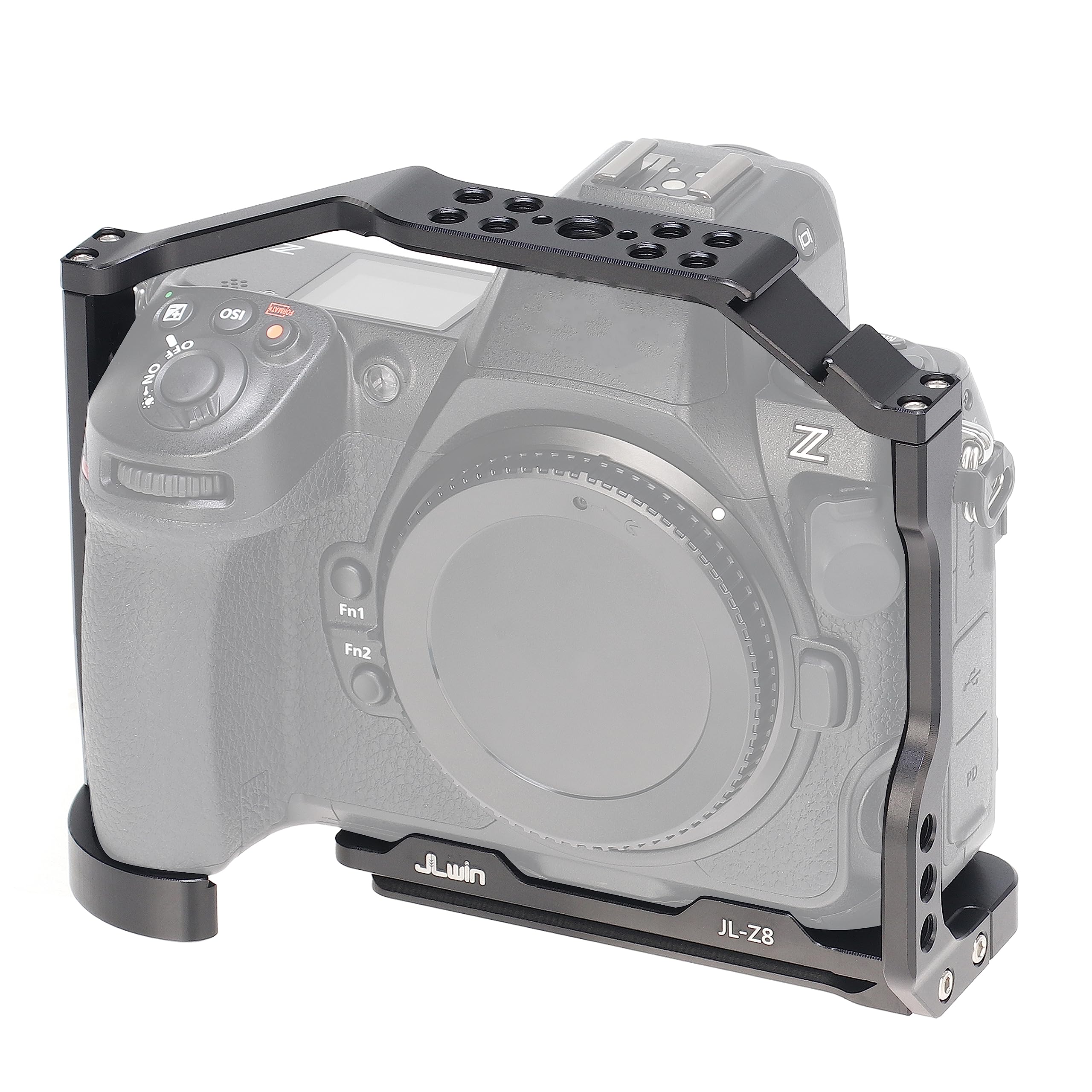 Fotga Z8 Camera Cage Stabilizer Bracket With 1/4" 3/8" Mount For Nikon Z8 Mirrorless Camera Video Making Filmmaking,Z8 Arca Swiss Tripod Mount Plate Cage