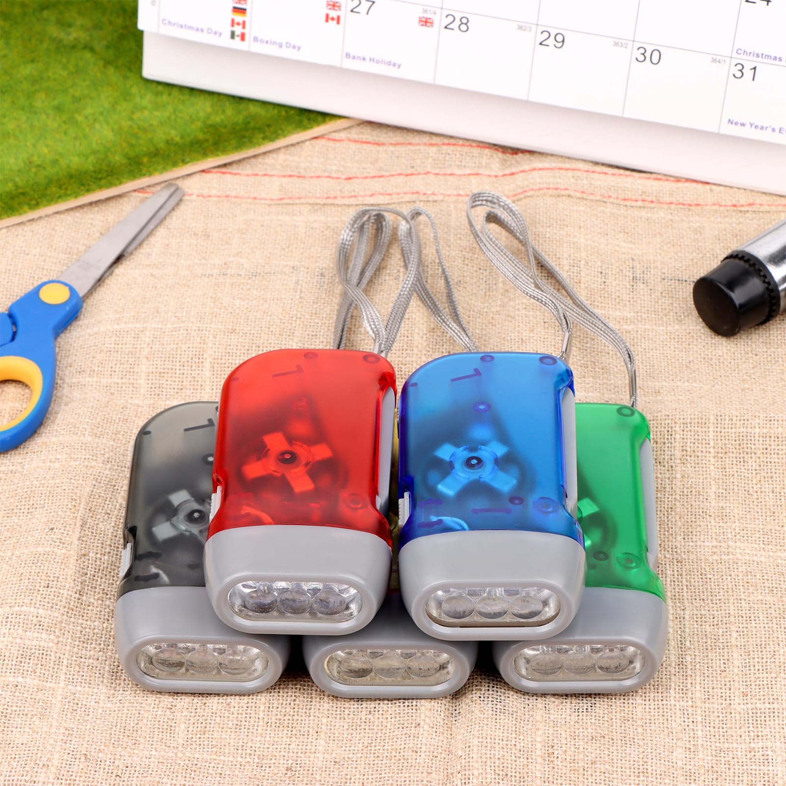 Droutti 60 Pcs Hand Crank Flashlight Handpress Flashlights 3 Led Powerful Emergency Safety Tool Manual Powered Light No Battery Required Torch For Camping Hiking Outdoor Sports