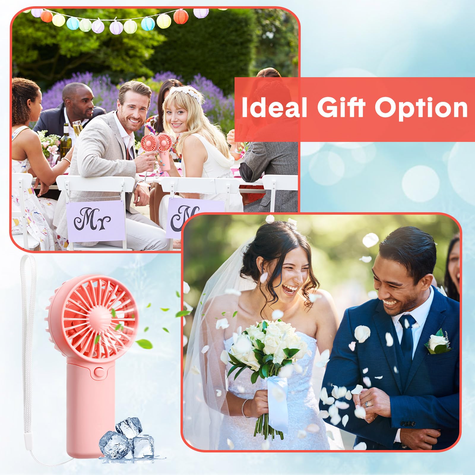 Mini personal fans in bulk perfect for cooling down during hot weather and summer events