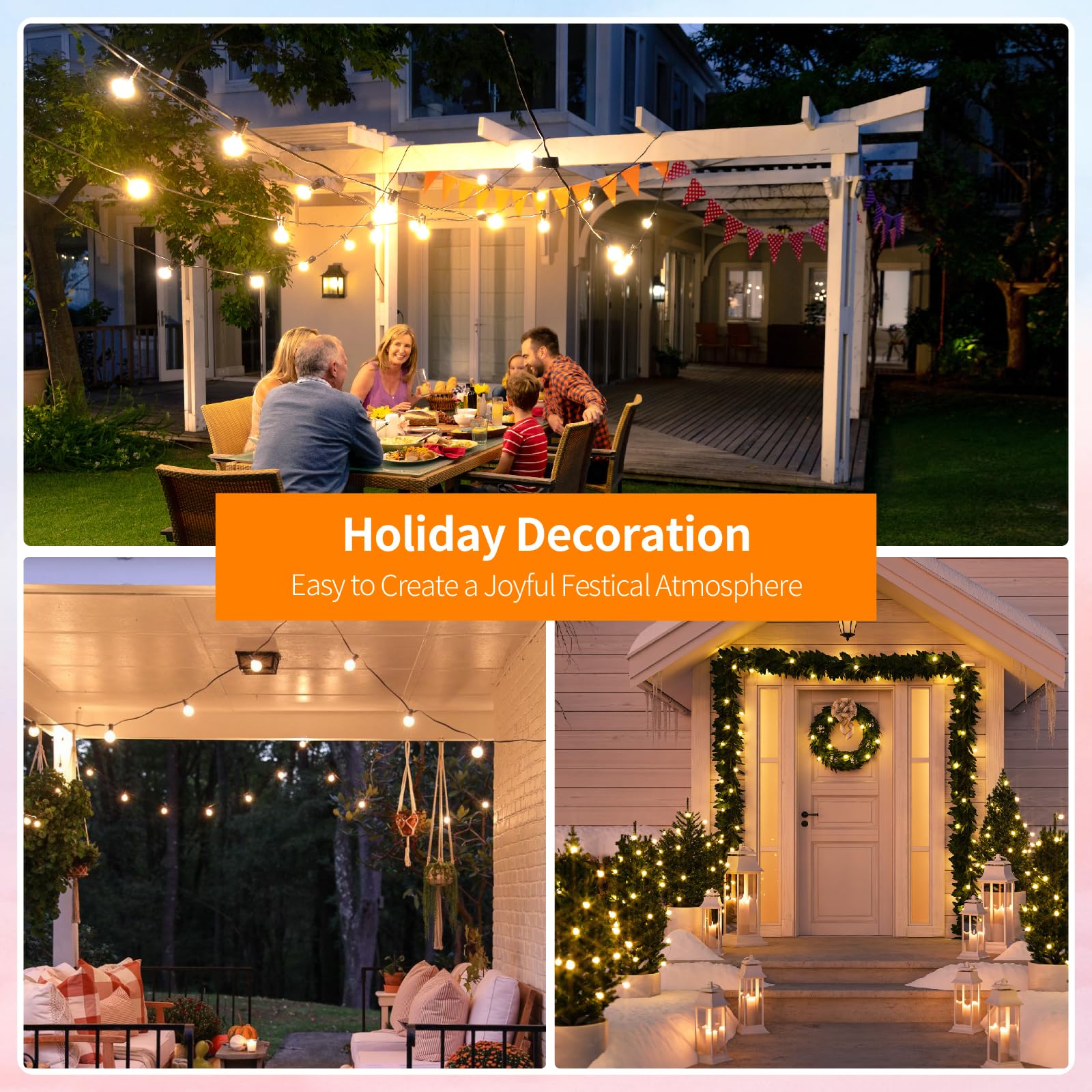 Chysuper G40 Led Replacement Light Bulbs For Outdoor String Lights, 10 Pack Shatterproof Globe Bulbs, 1.57 Inch Dimmable Led Bulbs, E12 Candelabra Base G40 Bulbs For Indoor Outside Patio Decor