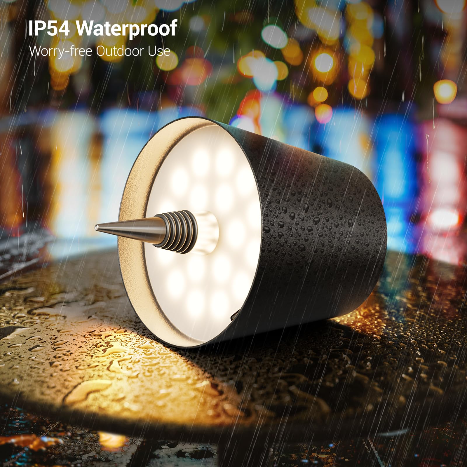 Nulmvic Wireless Bottle Lamp Shade - Portable Led Wine Bottle Lamp With Stopper, 3 Color Stepless Dimming Rechargeable Touch Wine Bottle Lights For Any Liquor Bottle Bars Restaurants (Black, 1 Pack)