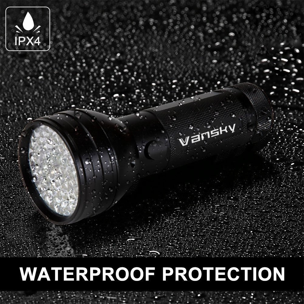 Vansky Uv Flashlight Black Light 51 Led & 51 Led Blacklight Pet Urine Detector For Dog/Cat Urine,Dry Stains,Bed Bug, Matching With Pet Odor Eliminator