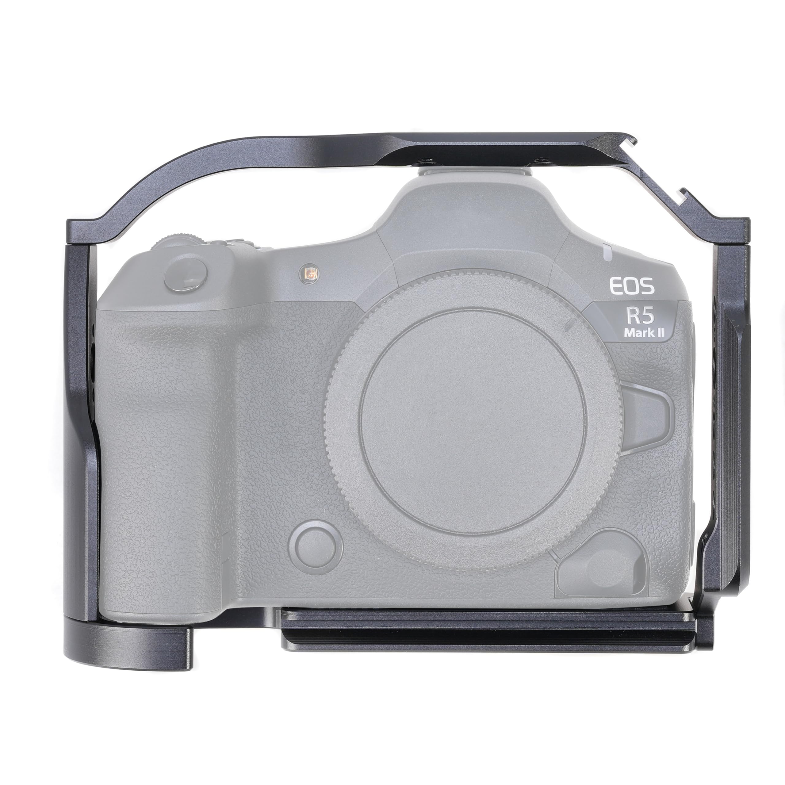 Foeasy Foto4Easy Aluminum Alloy Cage For Canon Eos R5 Mark Ii,Arca Type Qr Base For Arca-Swiss Clamp,1/4" & 3/8" Thread Holes And Cold Shoe Mount For Accessories