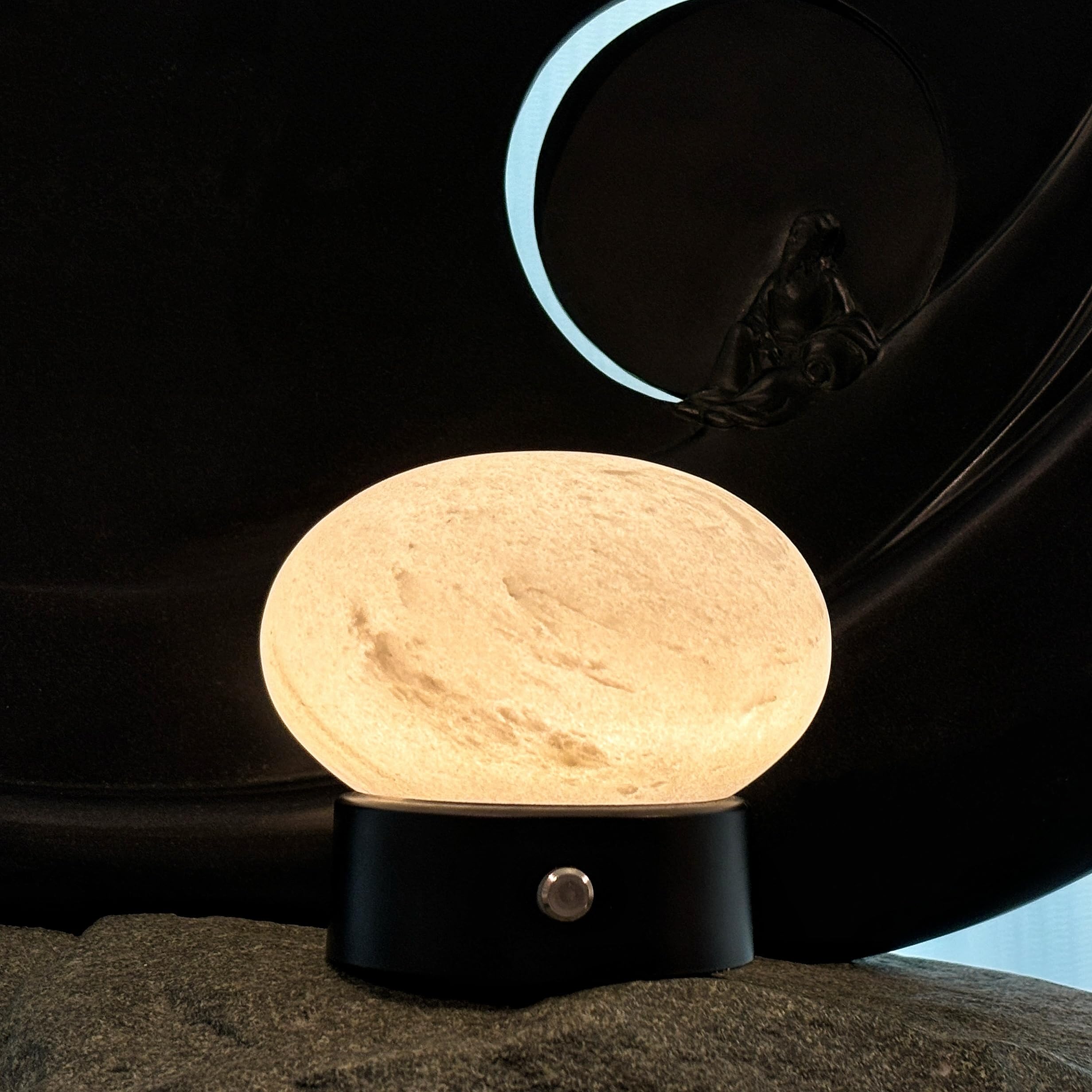 Namib Bianco Small Decorative Lights Table Top Marble Table Lamp Usb Rechargeable Dimmable Desk Lamp Touch Bedside Lamp For Nursery/Bedroom/Office/Outdoor Patio/Meditation/