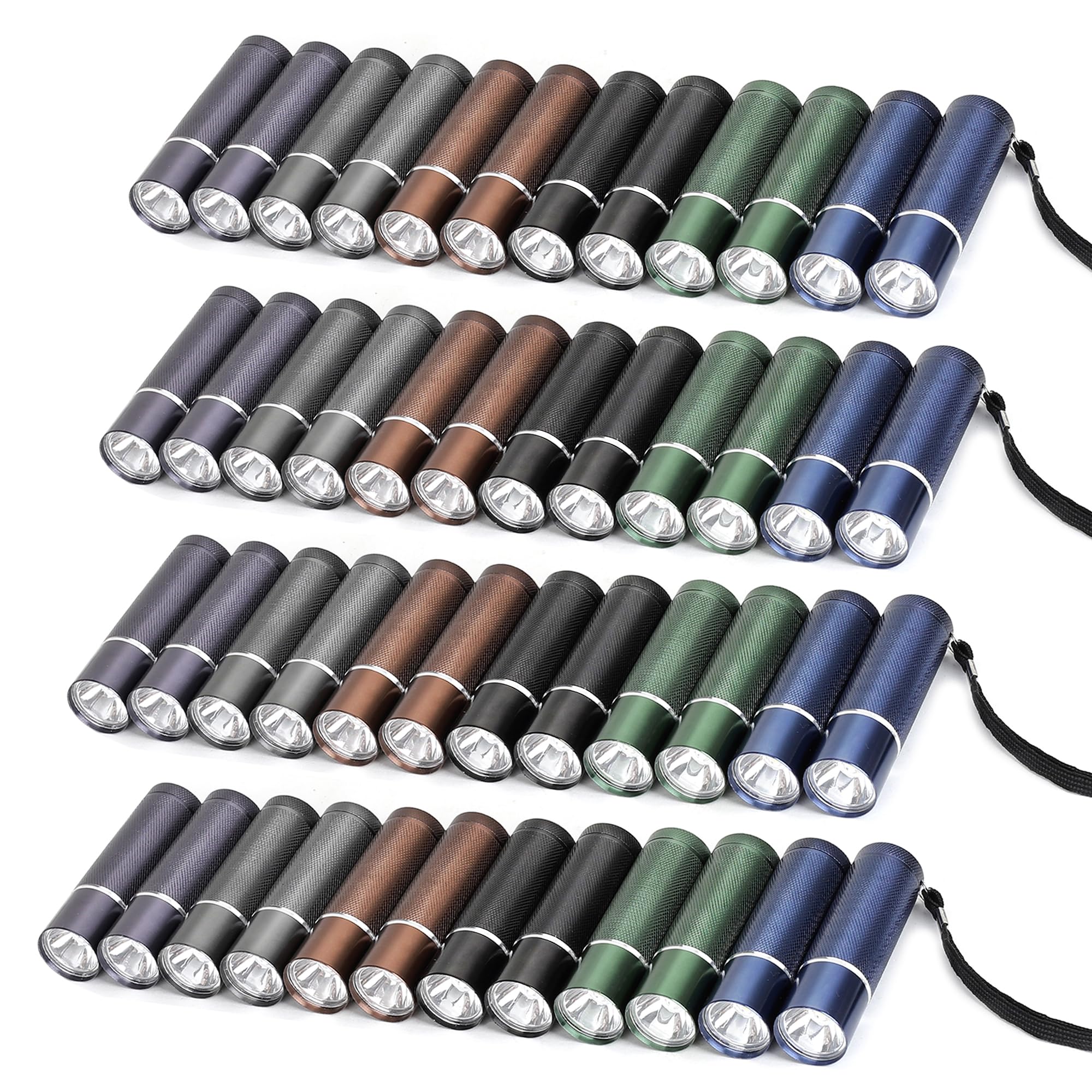 Fastpro 48-Pack Flashlights Set, Aluminum Led Flashlights Include Aaa Batteries & Lanyard, Super Bright 100 Lumen Flashlight For Party Favor, Camping, Hurricane Supplies