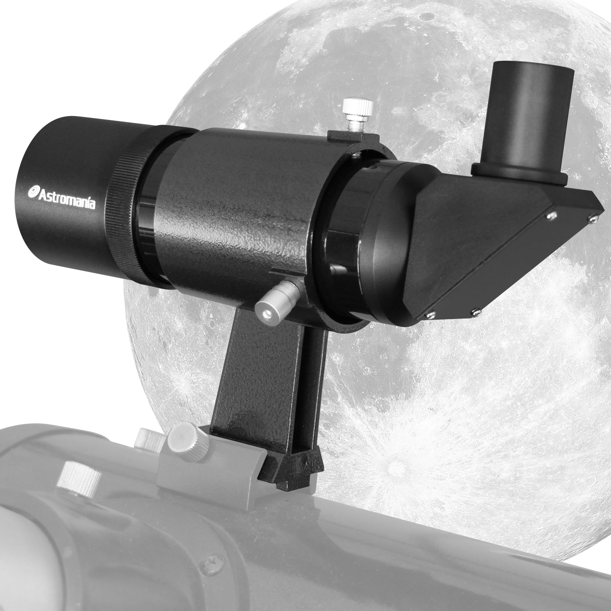 Astromania Finder Scope 9X50, Right Angle Correct Image Optical Telescope Finder, Fully Multi-Coated Finderscope For Astronomical Telescope With Crosshair And Bracket - Upright And Non-Reversed Image