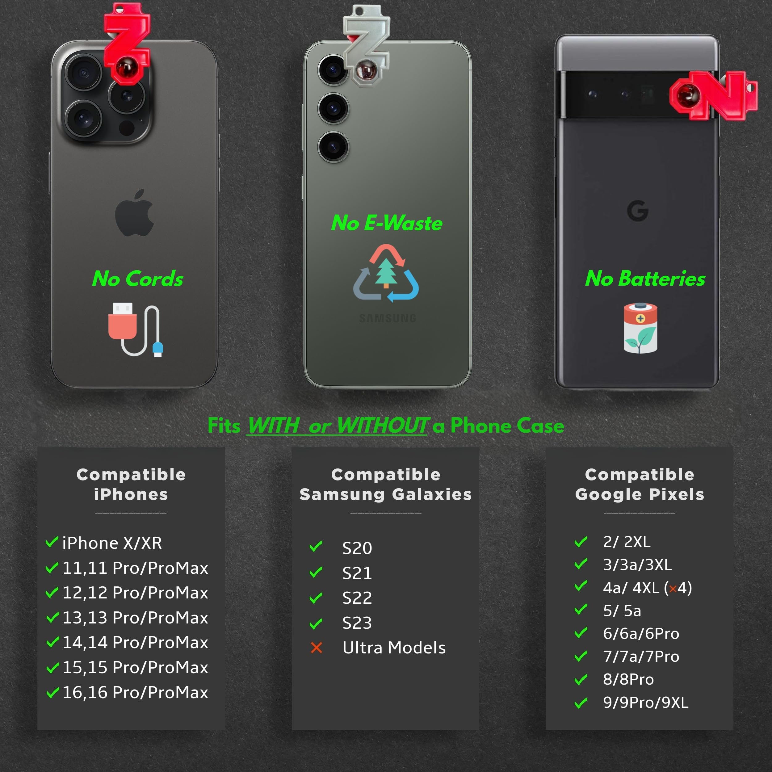 Zurueli Red Flashlight And Spotlight Adapter For Smartphones, 2-In-1 Outdoor Accessory For Camping, Fishing, Hunting, Astronomy, And Travel, No Batteries Or Charging Cords Required