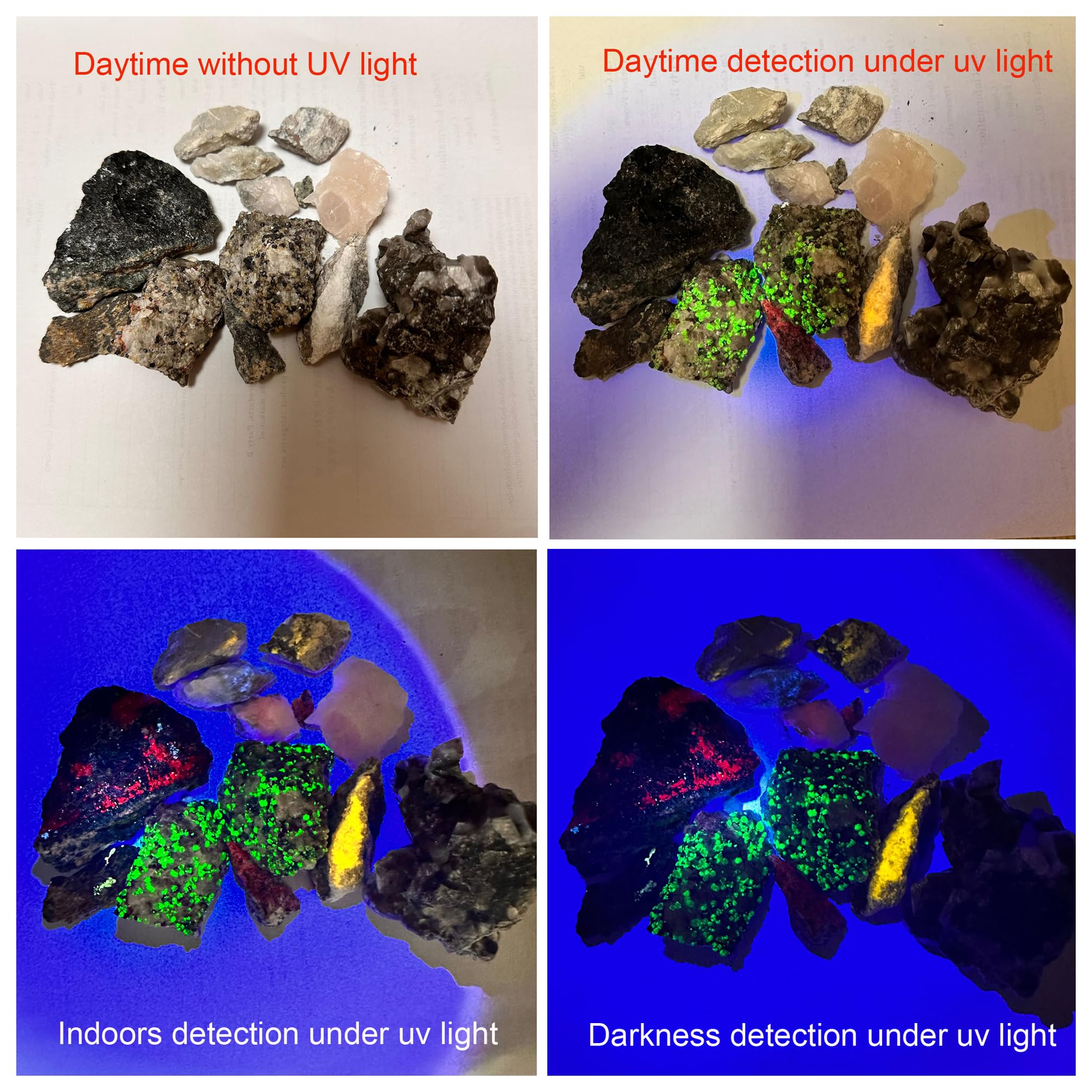 Wondsunson Max 160Mw Powerful Shortwave Uv Led Flashlight, 254Nm Uvc Ultraviolet Light For Fluorescent Minerals