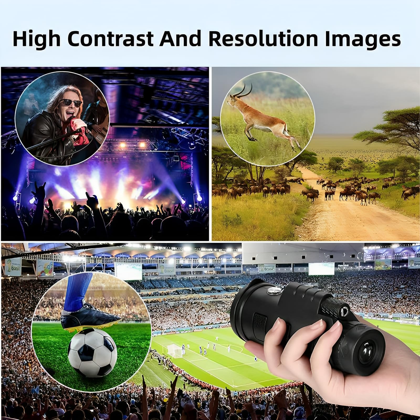 Banstle   Monocular Telescope For Smartphone,High Power Monocular With Smartphone Adapter And Sturdy Tripod, Bak4 Prism Monocular For Boating/Yachting/Sports/Bird Watching/Auto Racing/Hunting/Trevel