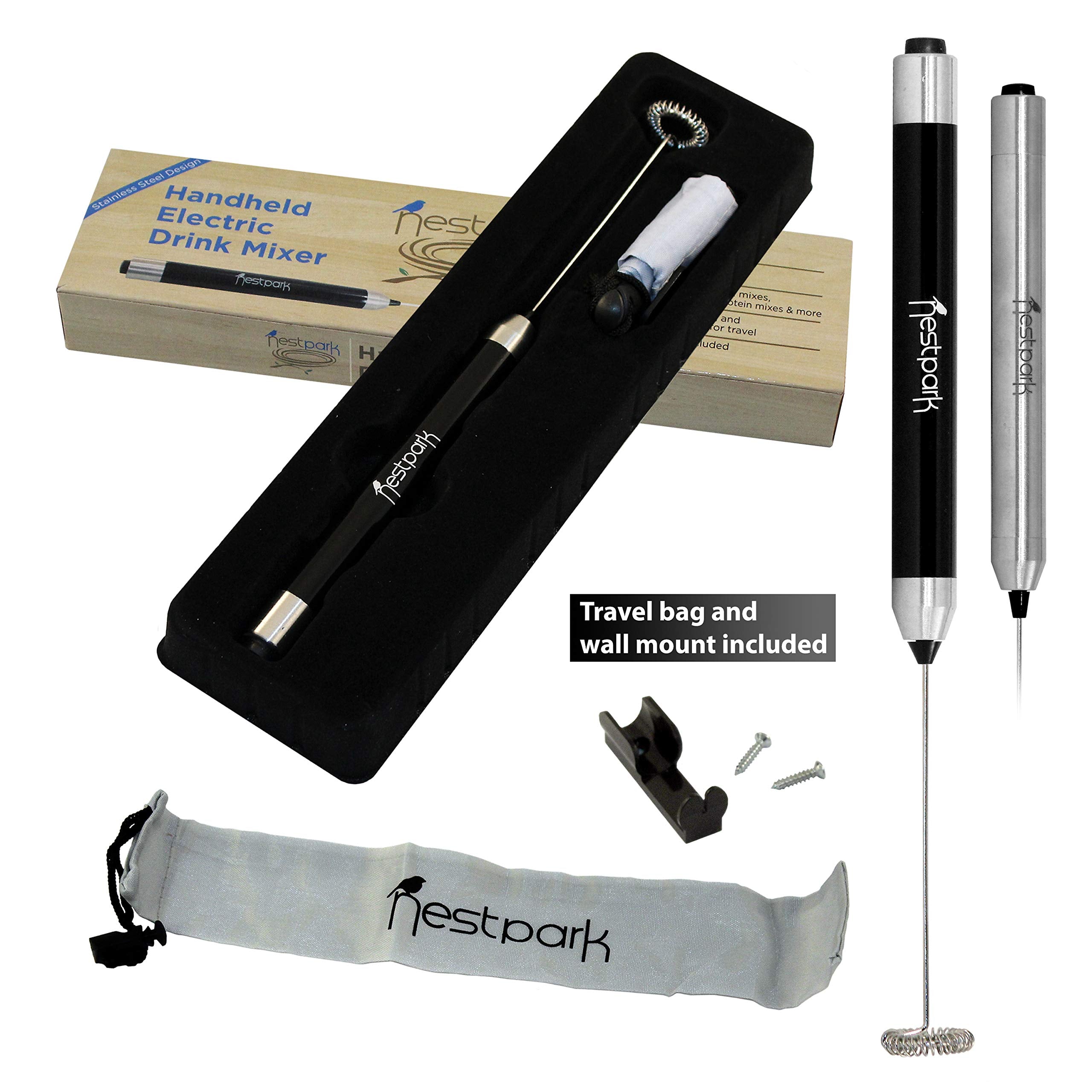 Nestpark Portable Drink Mixer Small Handheld Electric Stick Blender Cordless And Battery Operated Bulletproof Keto Coffee Blender