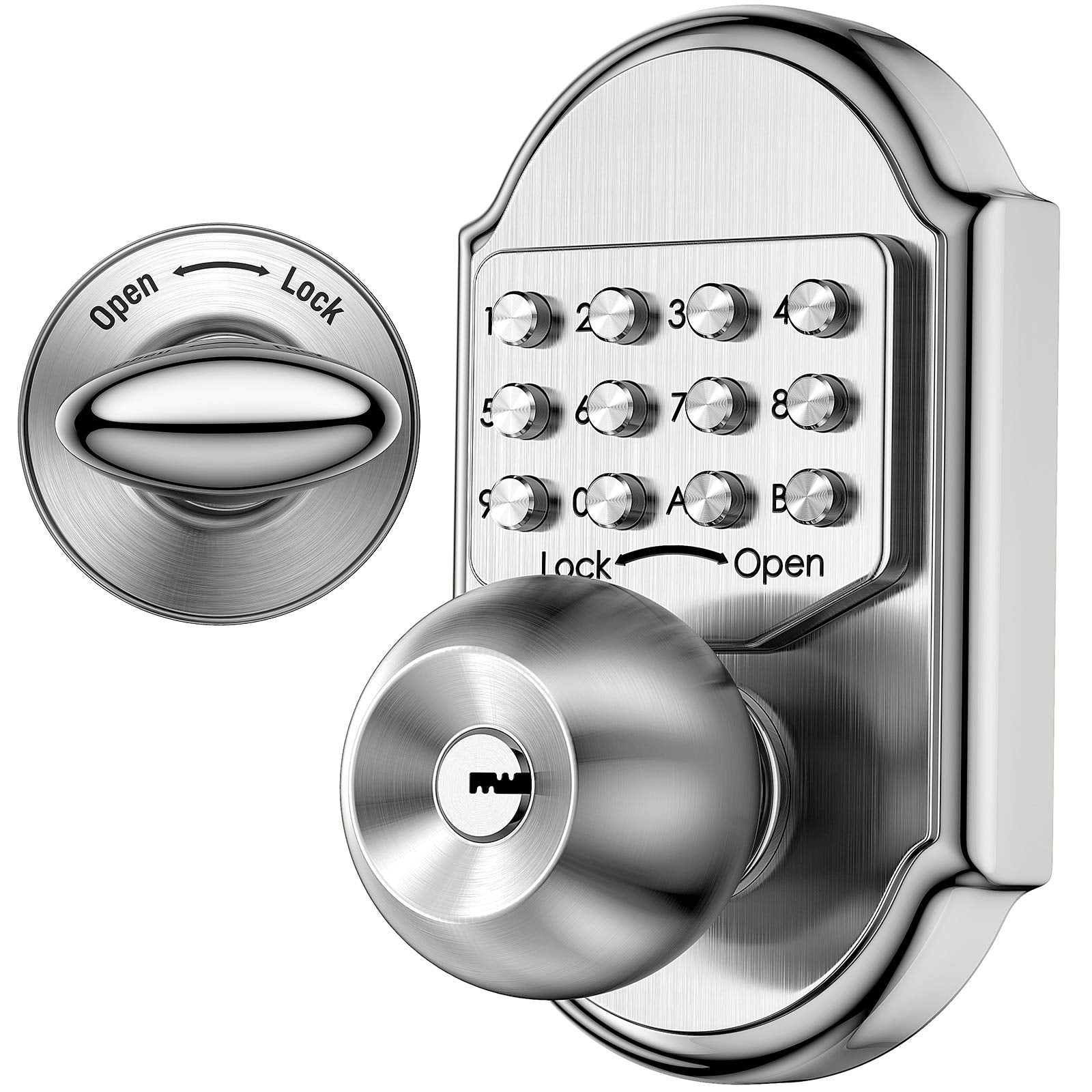 Voltstorm Keyless Entry Door Lock Deadbolt Stainless Steel 304 Keypad Mechanical Digital Combination Double Security (Pass Code Or Keys)