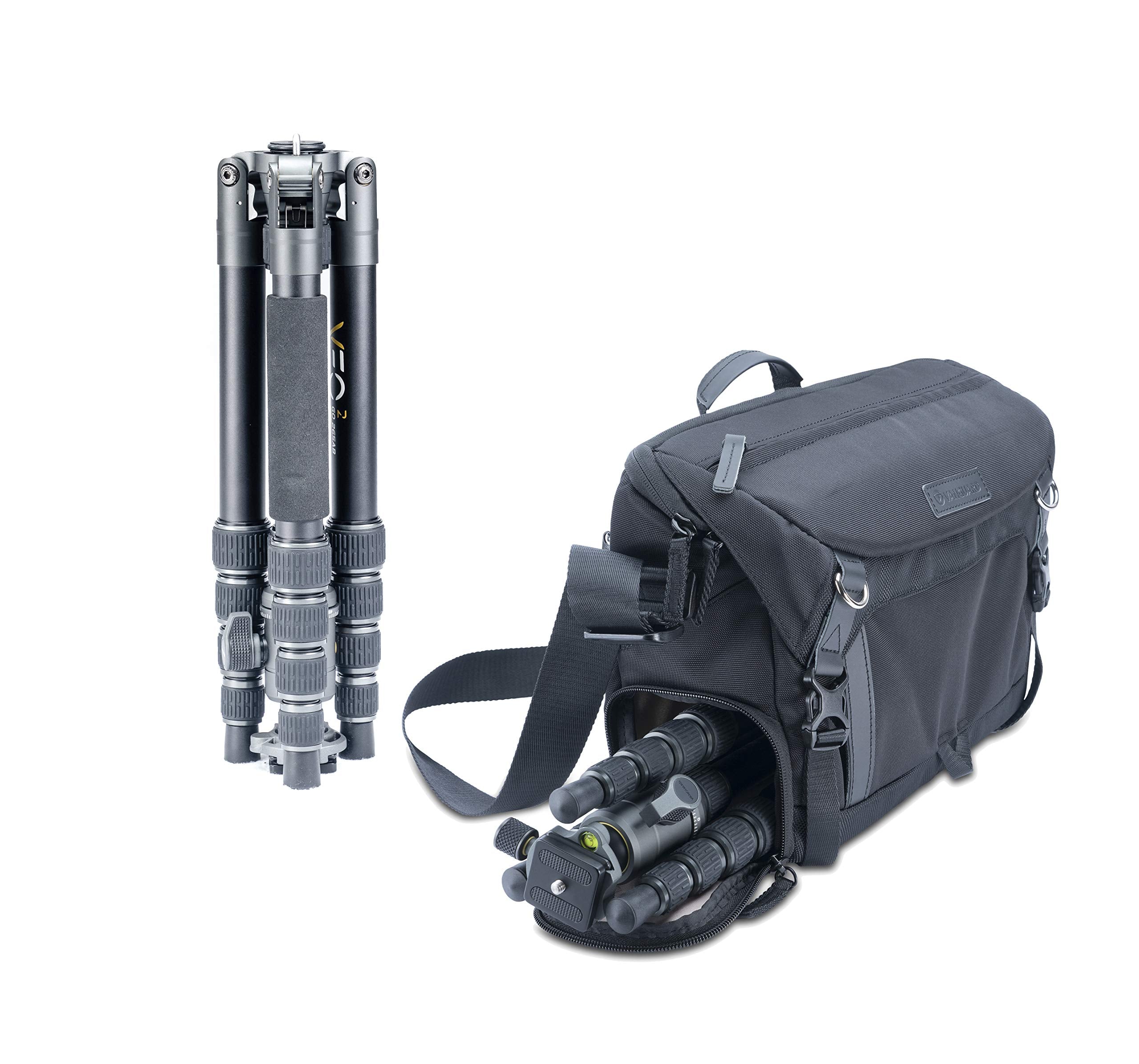 Vanguard Veo2Go265Ab Aluminum Travel Tripod With Veo Go34M Bk Shoulder Bag