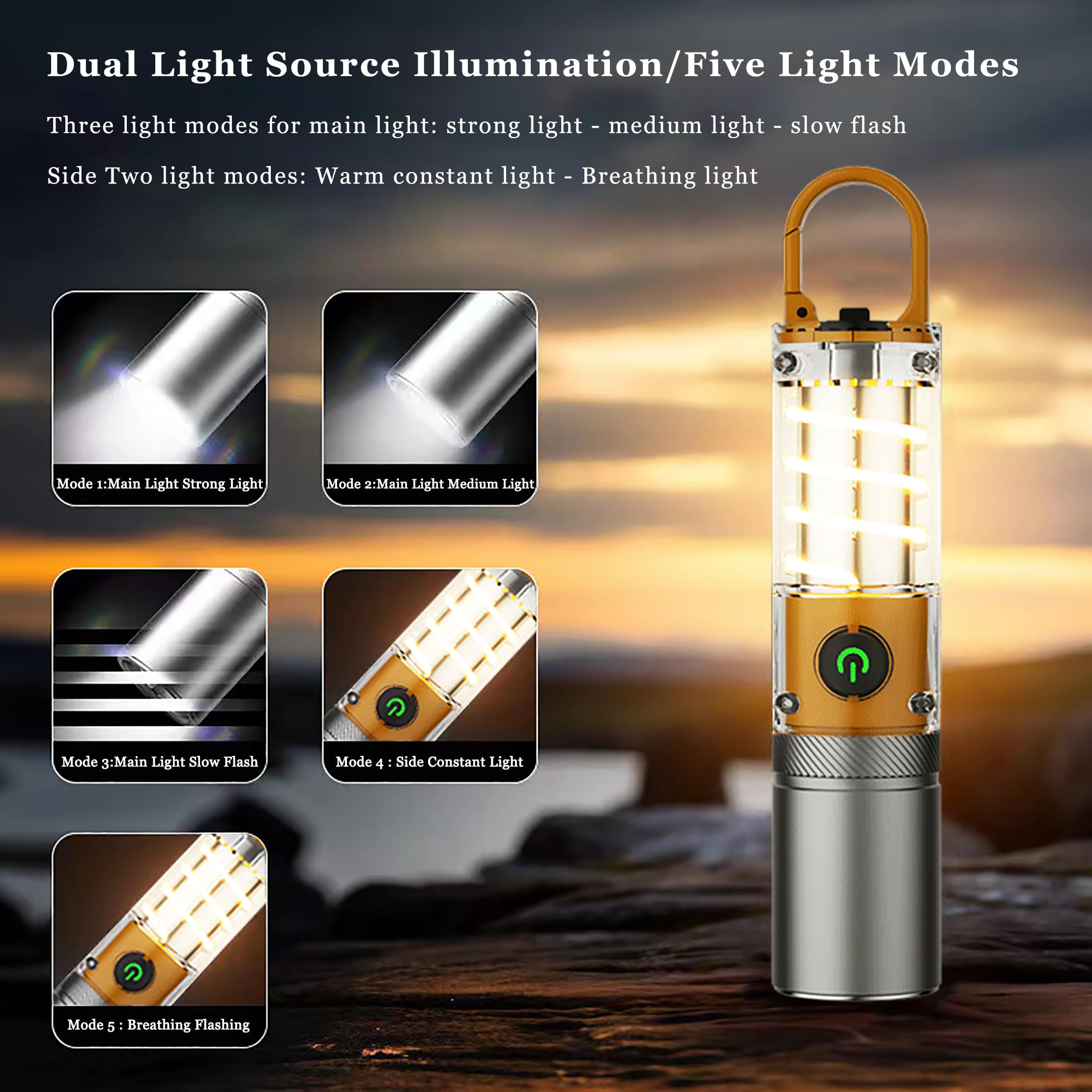 Aijolenly High Power Flashlights, 100000 High Lumen Rechargeable Led Flashlights, 6 Modes, Waterproof And Powerful Flashlights, Suitable For Family Camping And Hiking