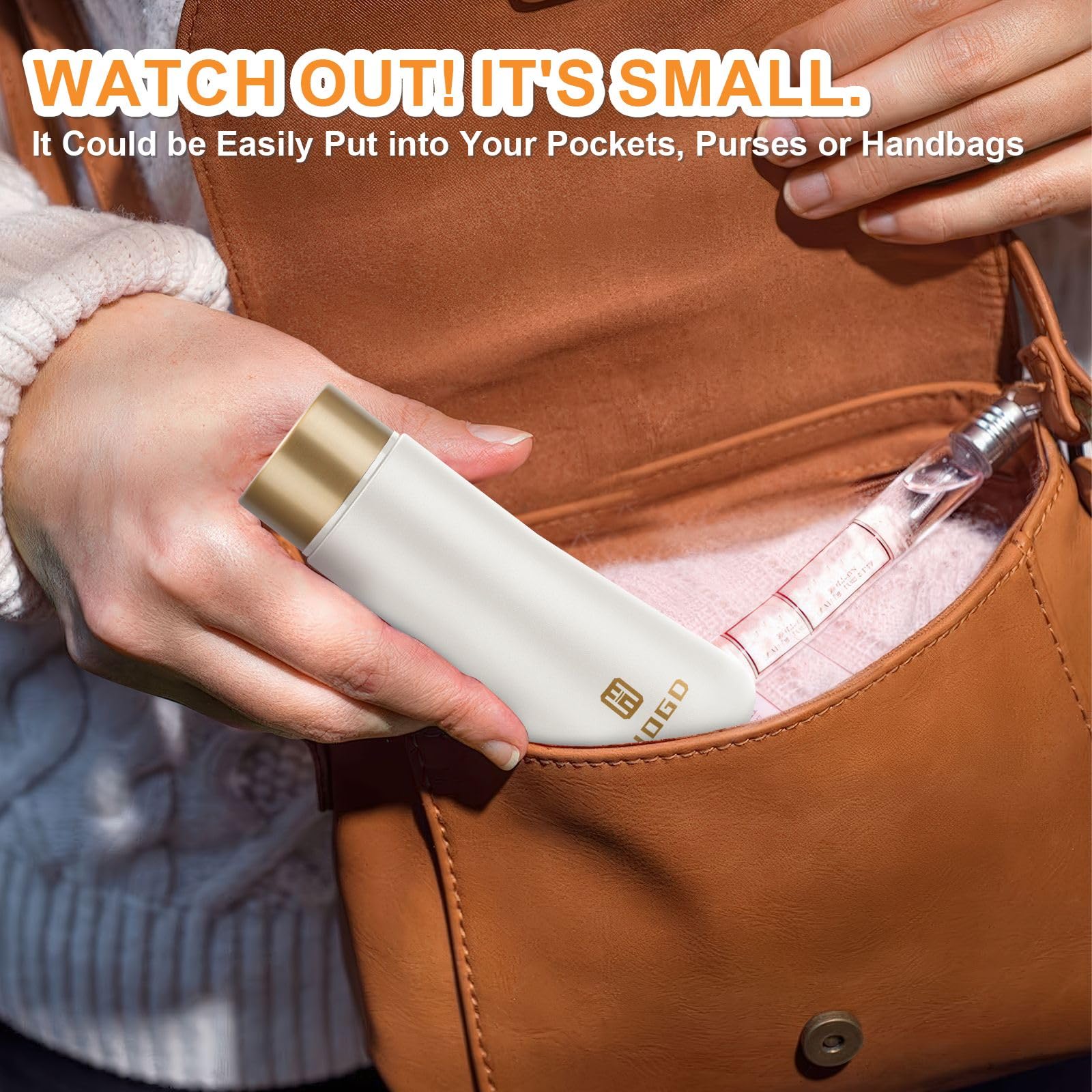 Small Thermo Bottle Slim Mini Vacuum Insulated Water Bottle 180Ml/6.1Oz Water Flask Stainless Steel