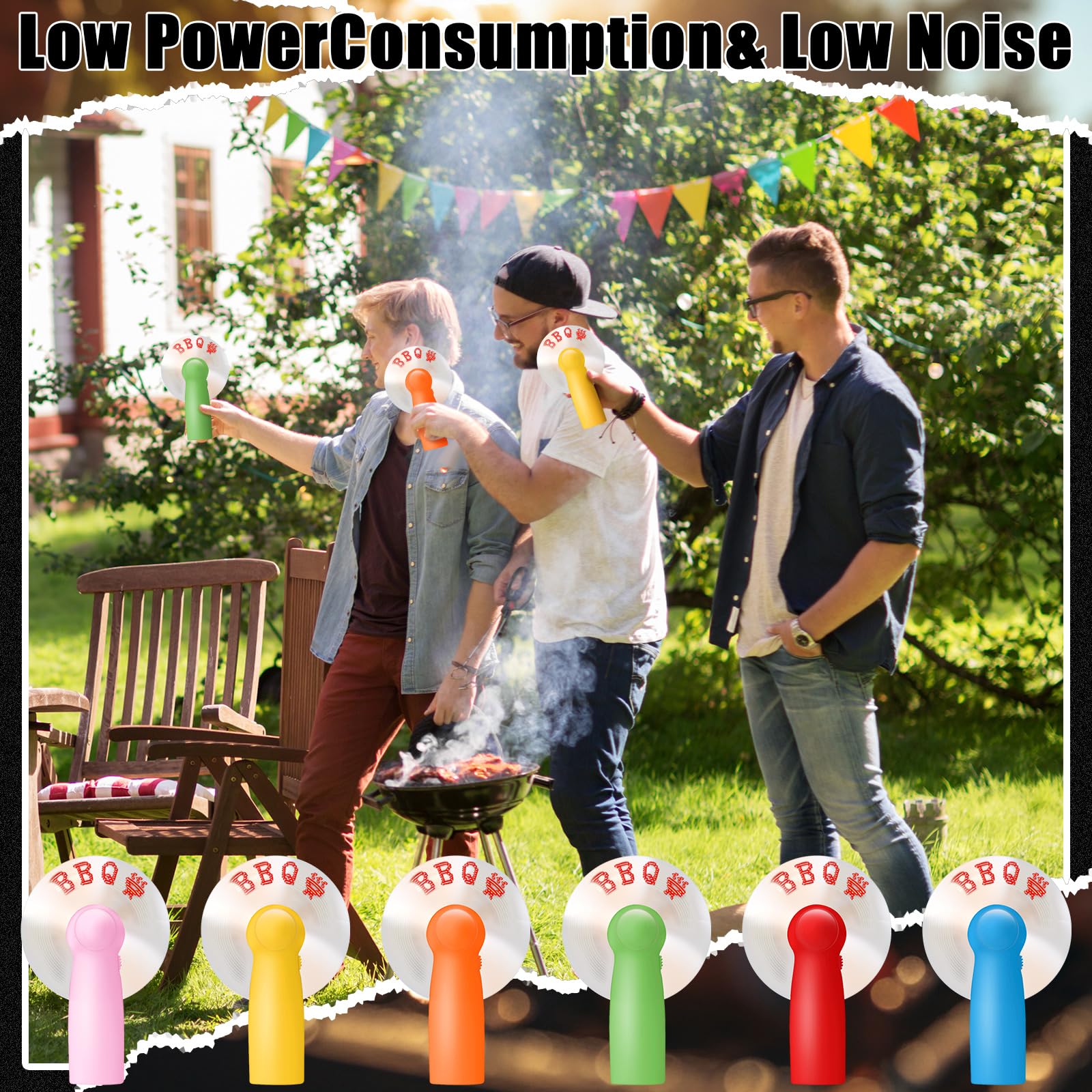 Rechargeable small fans designed for travel outdoor parties and everyday use