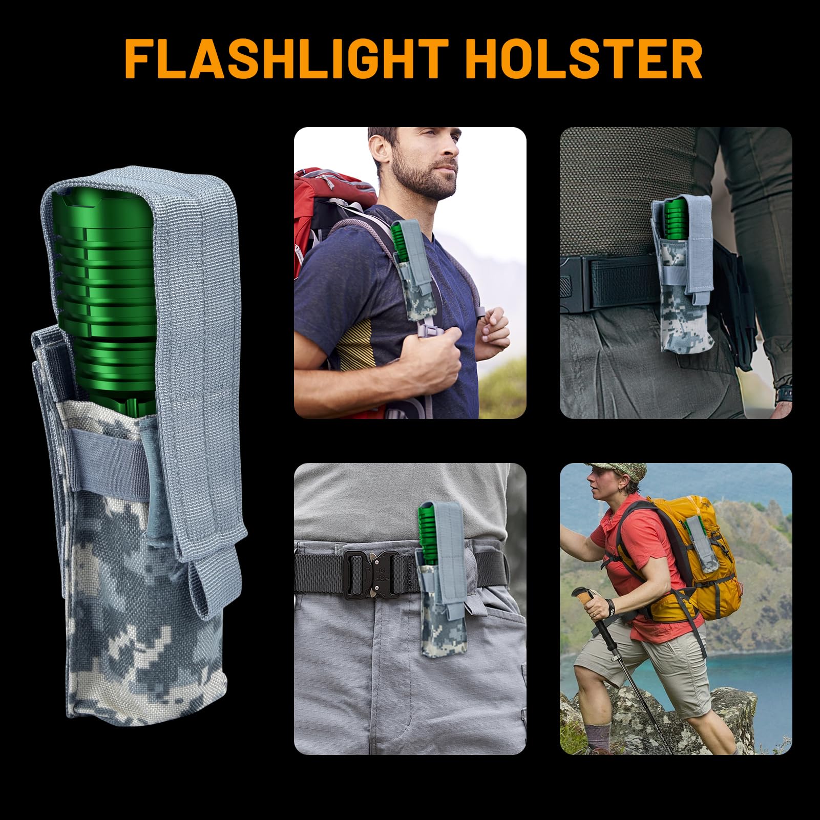 Weoxi Rechargeable Flashlights 2400000 High Lumens, Super Bright Led Flashlight Battery Powered30H Long LifeHolster Zoomable 5 ModesOutputWaterproofPowerful Utility Flashlights For Emergency, Camping