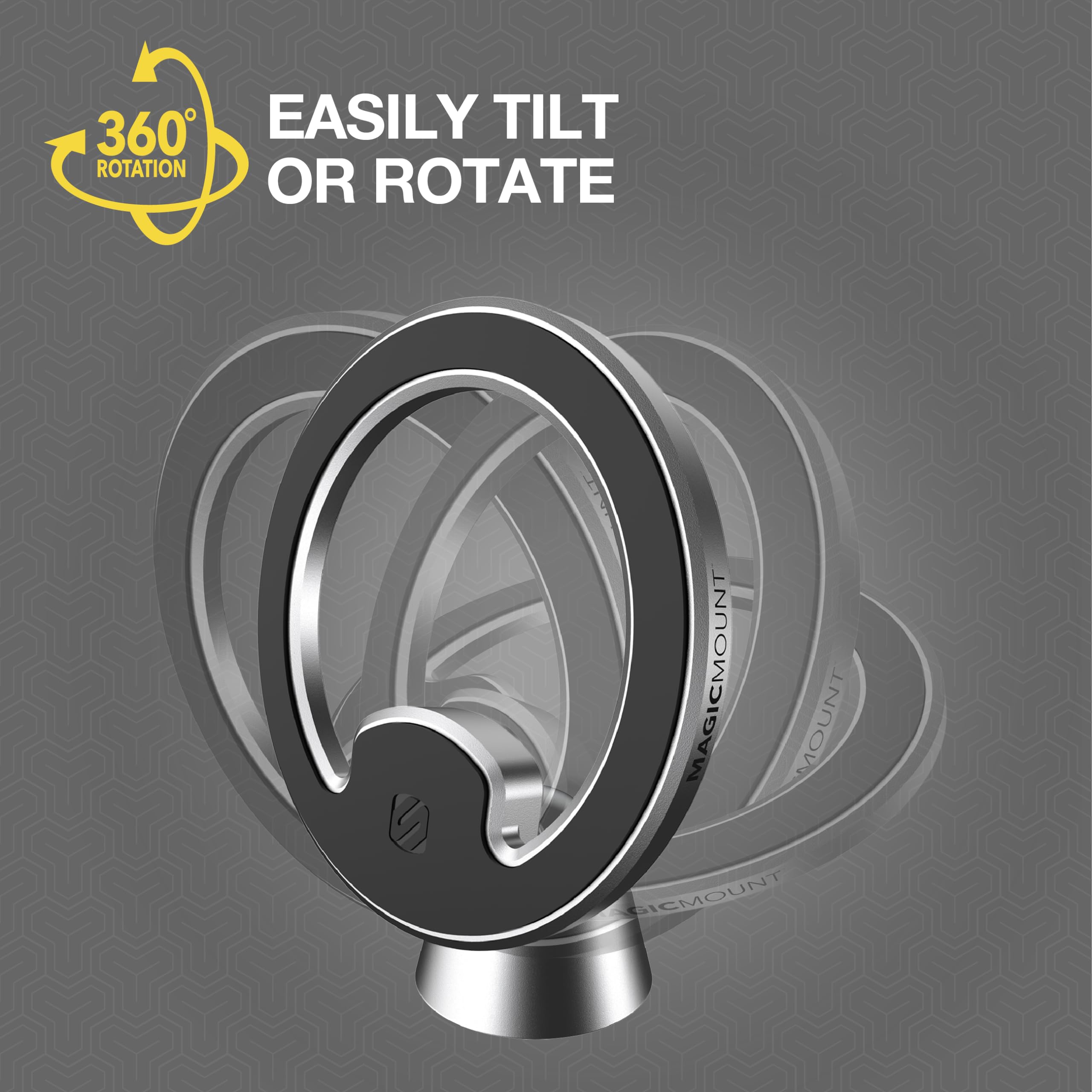 Scosche Magicmount Memsd-Sp Elite2 Magnetic Dashboard Mount For Magsafe Mobile Devices, Cell Phone Holder For Car Dash, 360° Adjustable Magnet Head, Compatible With Iphone 14, 13, 12 And Magsafe Case