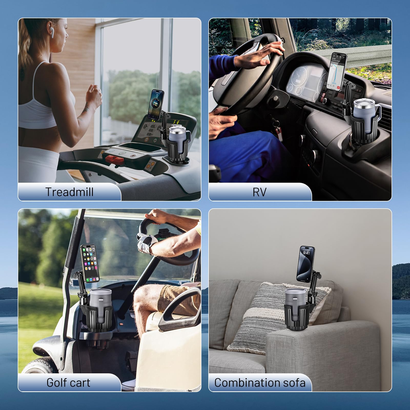 This Hill Magnetic Cup Holder Phone Mount, Compatible With Magsafe, Adjustable Height Car Cup Holder Compatible With Iphone 16 Pro Max / 15/14 / 13/12 Series, Secure Fit For Car Or Suv