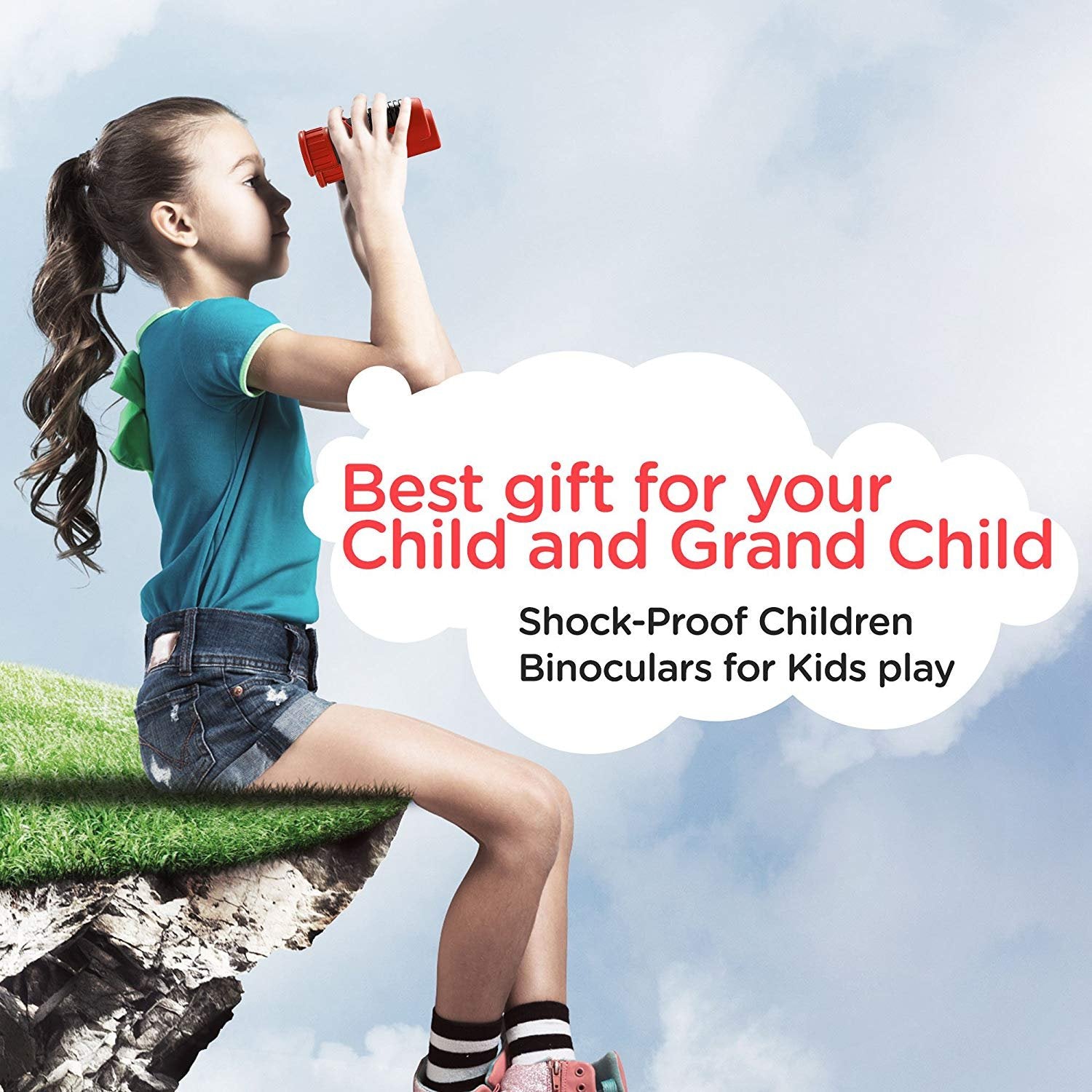 Bluecabi 6X21Mm Children Binoculars By Bresser - Shock-Proof Children Binoculars For Kids Binoculars For Bird Watching Binoculars Compact Binoculars