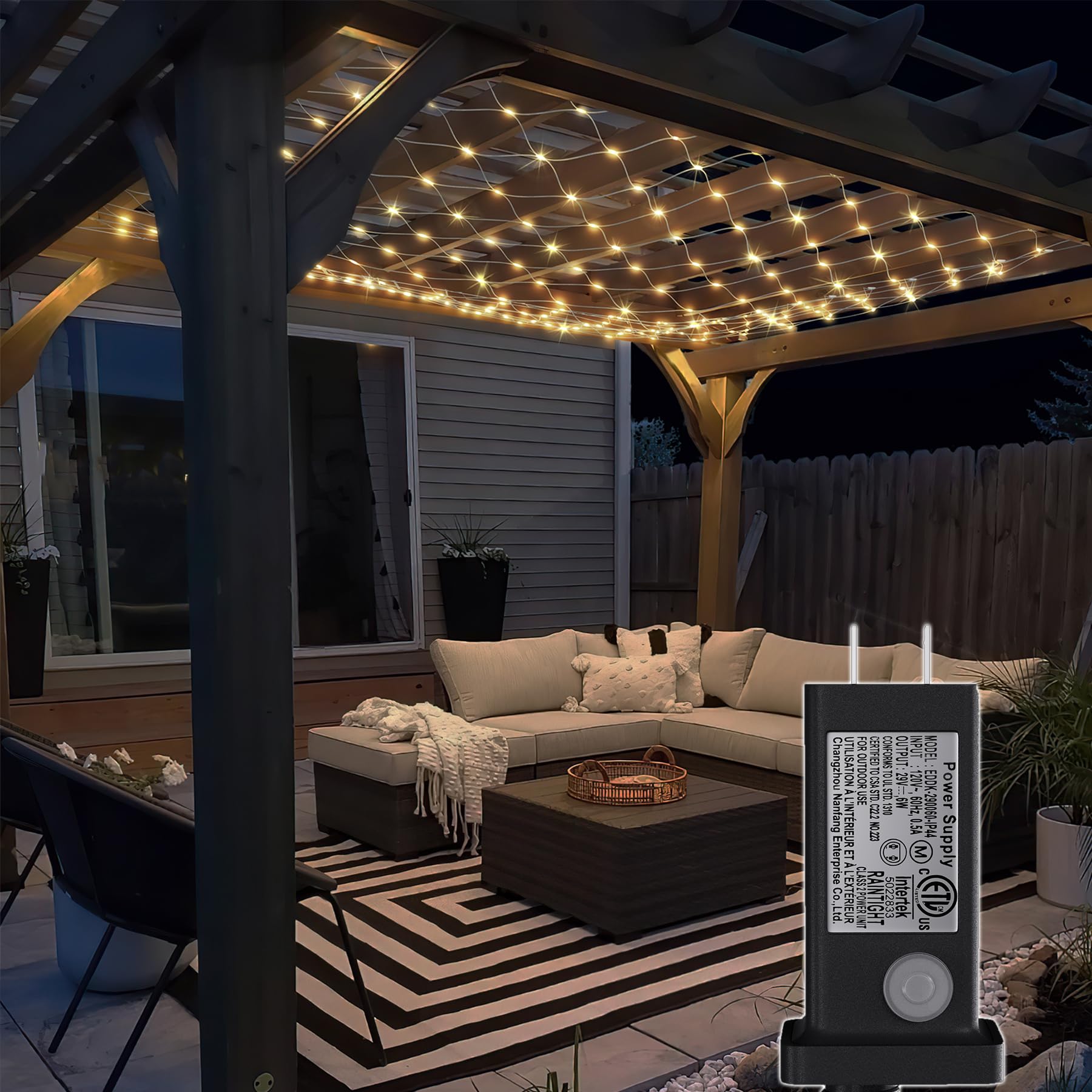Eueasy Net Lights Outdoor, 270 Led Gazebo Lights, 10×10 Ft Connectable Chandelier With 8 Lighting Modes, Led Net Lighting For Bushes, Garden, Backyard, Holiday, Christmas