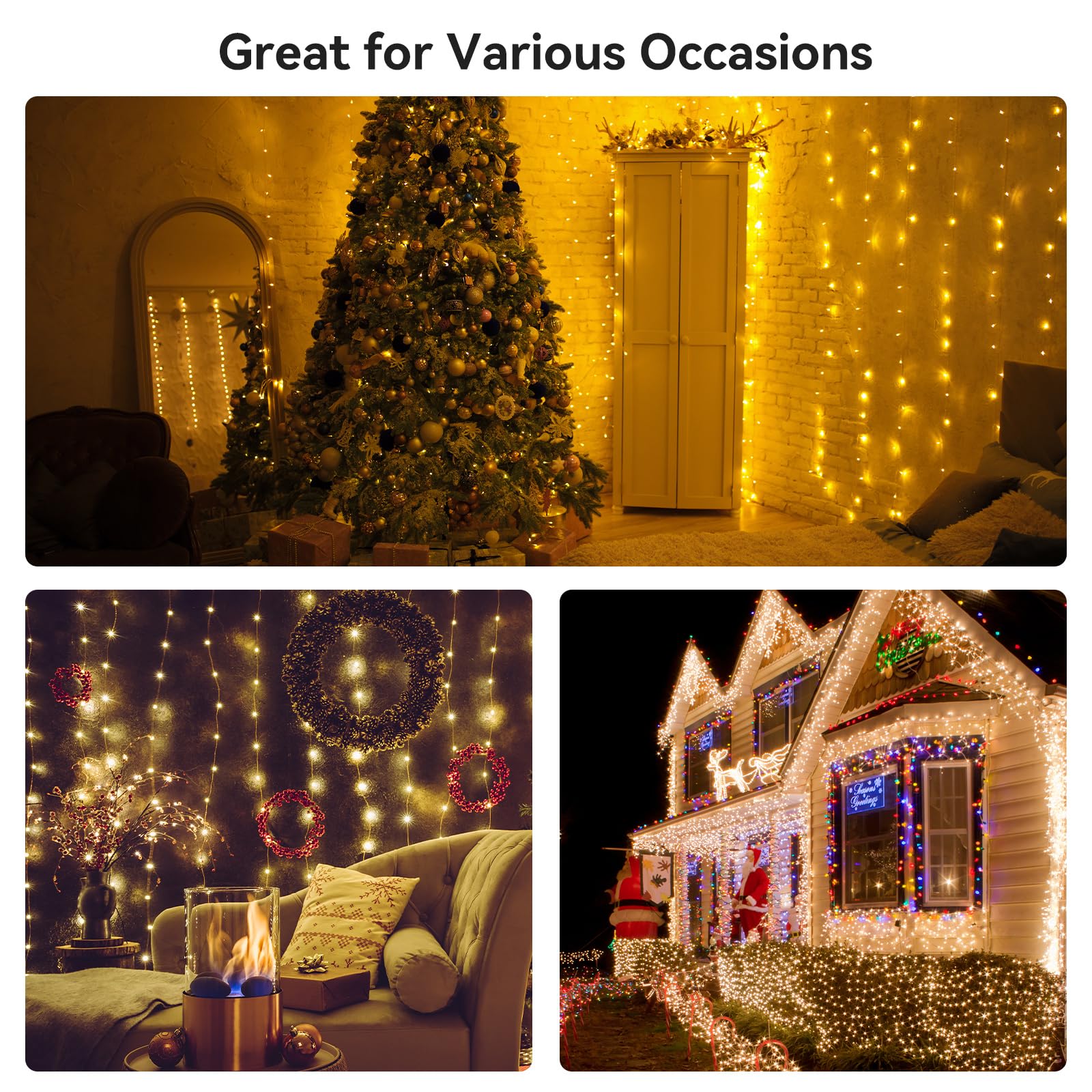 Eluteng Outdoor String Lights 100 Led 39.4Ft Solar Lights Outdoor Waterproof With 8 Lighting Modes Decorative Butterfly Solar Powered Patio Lights For Garden Yard Balcony Porch Wedding Party Decor