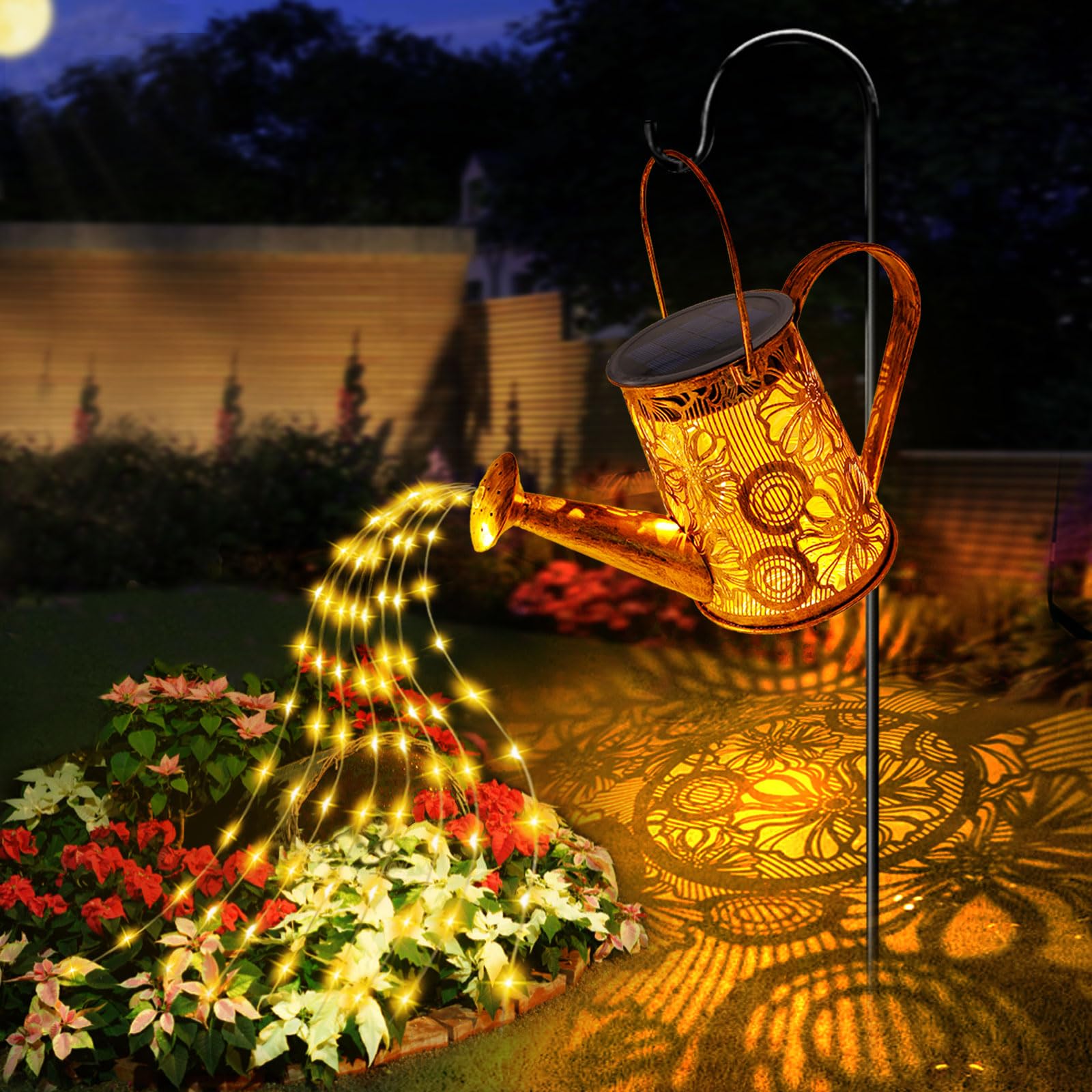 Vookry Solar Watering Can Lights Outdoor, Gardening For Mom Women Grandma Mother'S Day, Waterproof Garden Decor Hanging Solar Lantern Lights, Outdoor Patio Yard Porch Decor For Birthday Christmas