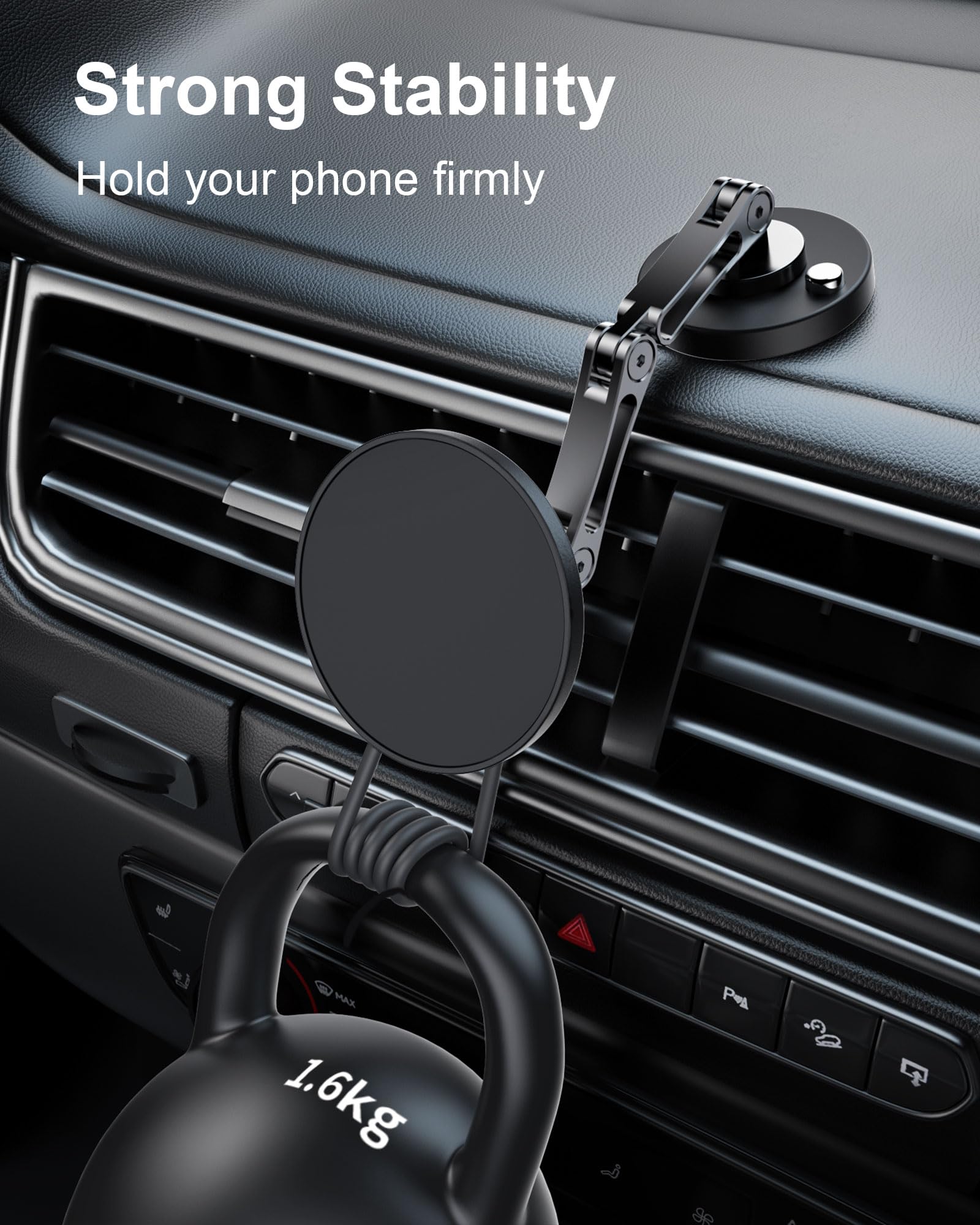 Zbf Magnetic Car Phone Holder Mount (360° Rotation) Cell Phone Car Holder, Phone Mount For Car Windshield Dashboard Hand  Mount For Phone 16 15 14 13 Pro Max All Smartphones