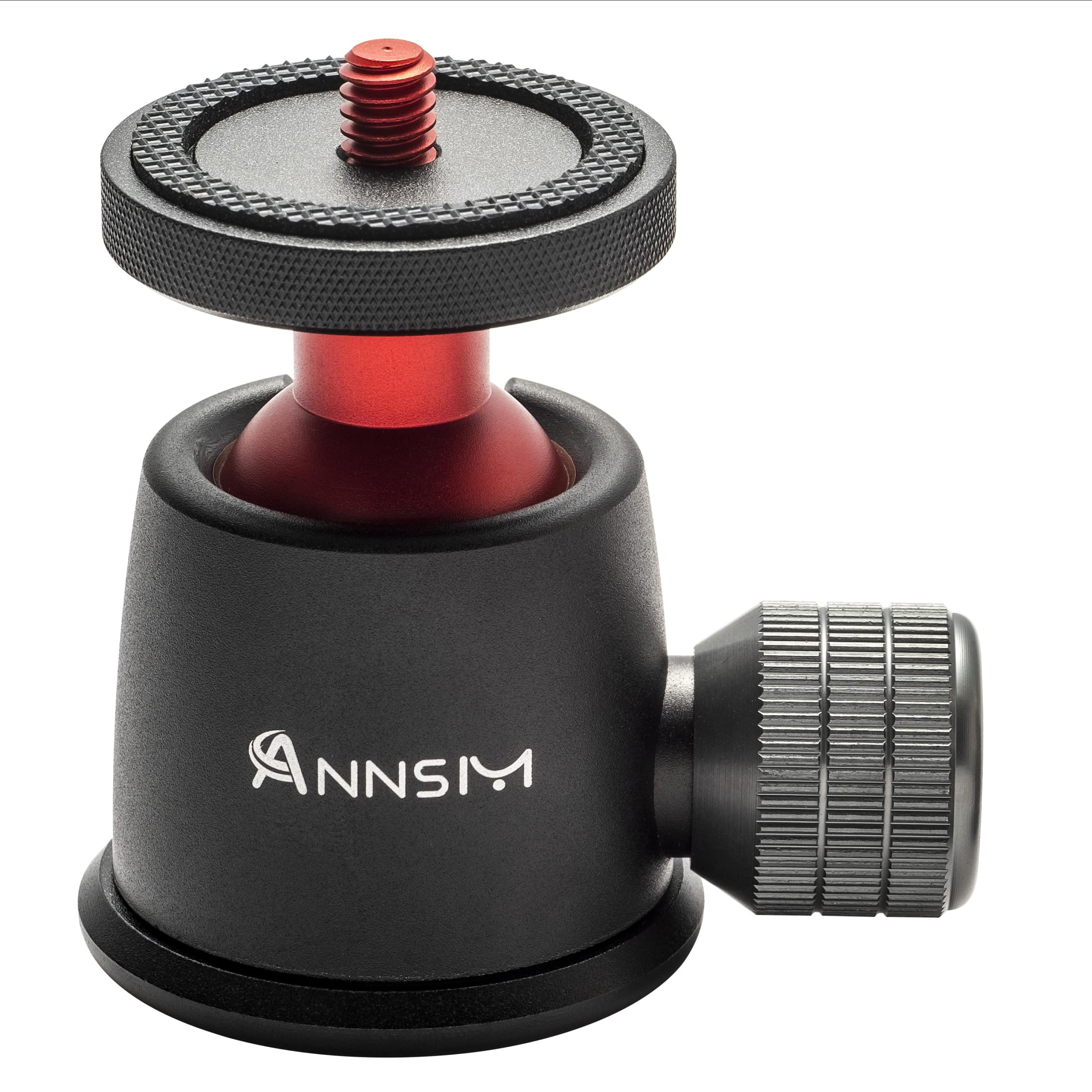 Annsm Tripod Ball Head 360° Panoramic And 135° Tilt Rotatable With 1/4” Screw Thread And Volume Locking Knob For Dslr Cameras/Tripods/Monopods/Camera Slider Track/Camera Dolly Slider