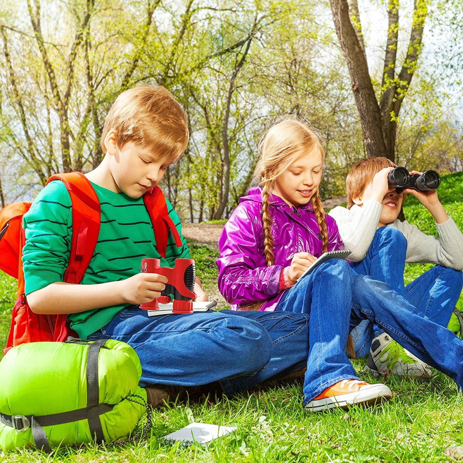 Bluecabi 6X21Mm Children Binoculars By Bresser - Shock-Proof Children Binoculars For Kids Binoculars For Bird Watching Binoculars Compact Binoculars