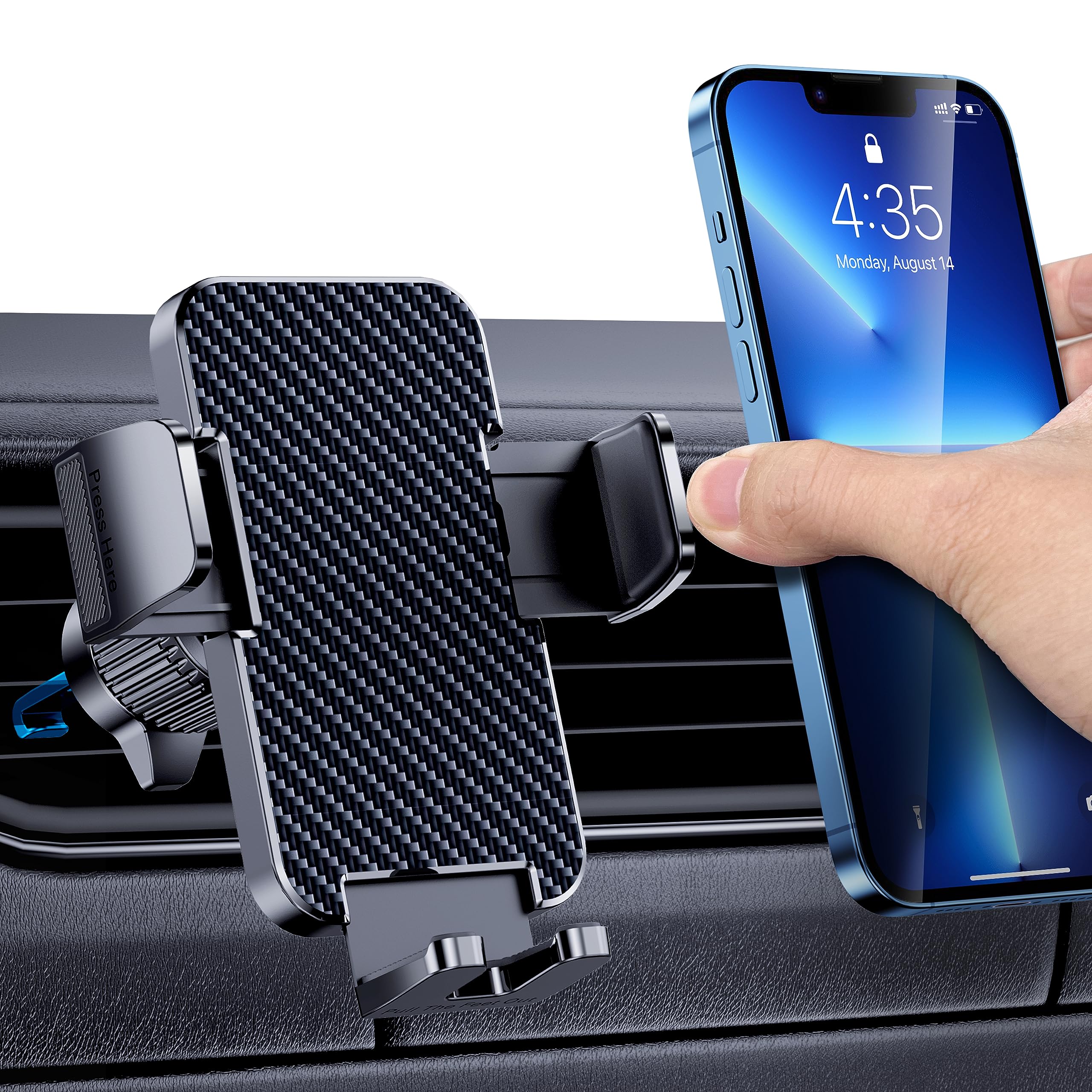 Bipopibo Phone Mount For Car Holders Cell Phone Holder Hands Phone Stand For Car Vent Automobile Mount Fit Iphone Android Smartphone Universal