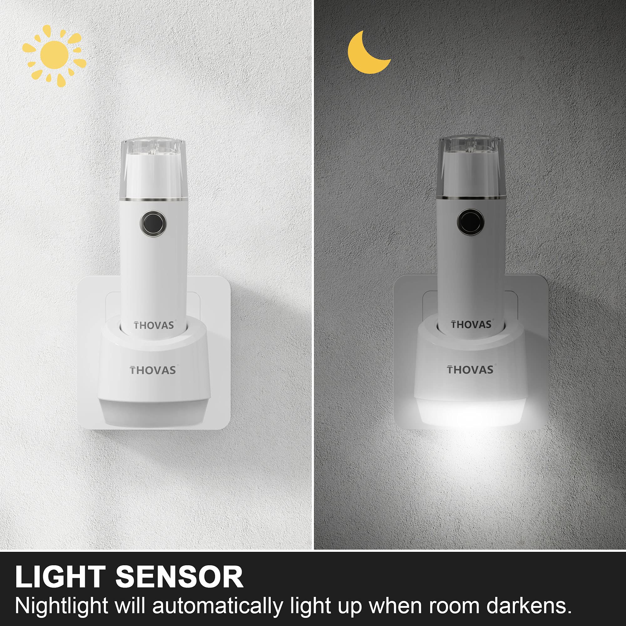 Aosbet Thovas Emergency Led Flashlight, Power Failure Light, Plug-In Flashlight For Home, Rechargeable Power Failure Flashlights, Handheld Lights Perfect For Hurricane, Survival Kits Emergencies 3 Pack