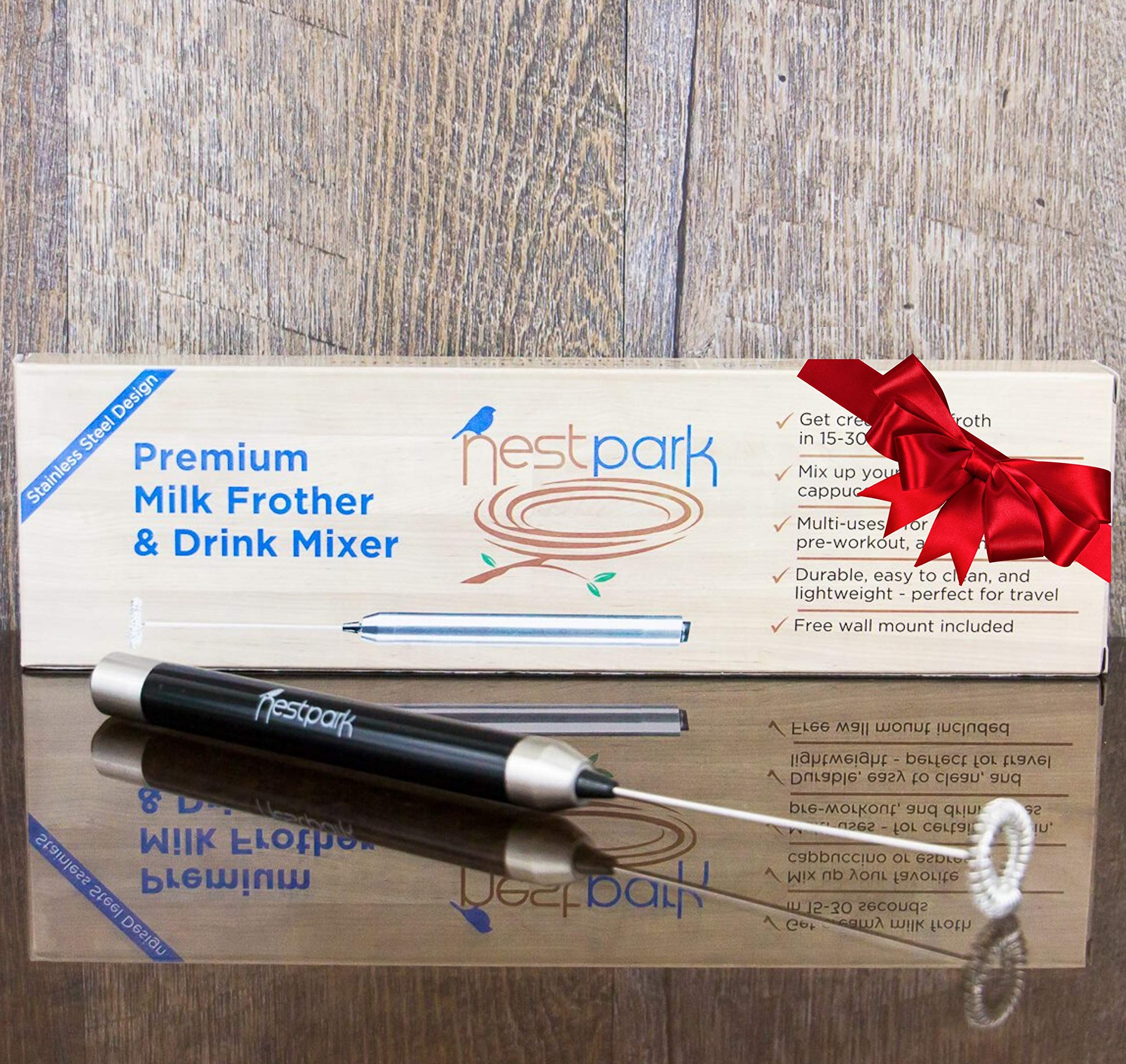 Nestpark Portable Drink Mixer Small Handheld Electric Stick Blender Cordless And Battery Operated Bulletproof Keto Coffee Blender