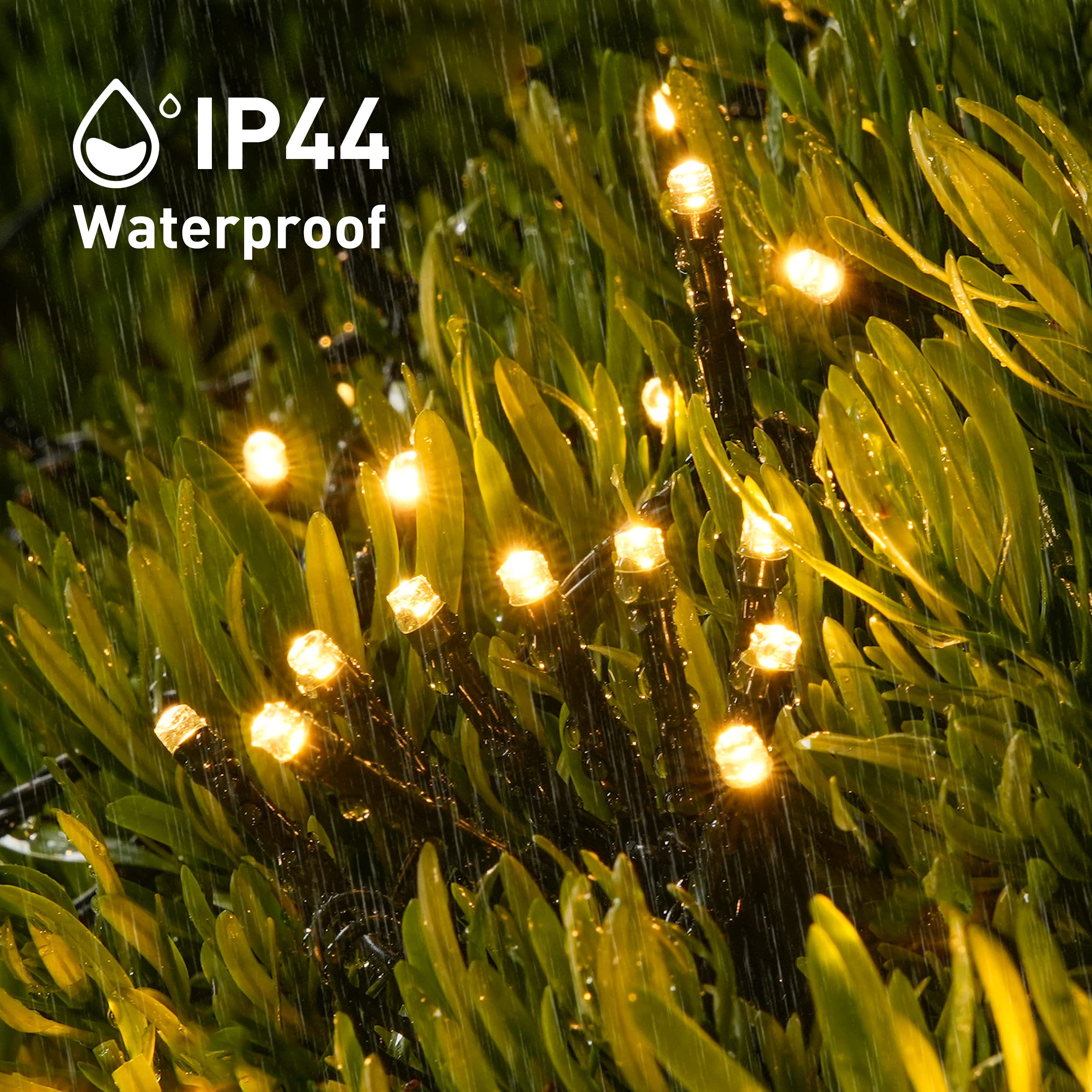 Jmexsuss 2 Pack Solar String Lights Outdoor Waterproof - Total 400 Led 151Ft Solar Lights Outdoor, 8 Modes Warm White Christmas Light For Outside Patio Yard Tree Garden Christmas Decorations