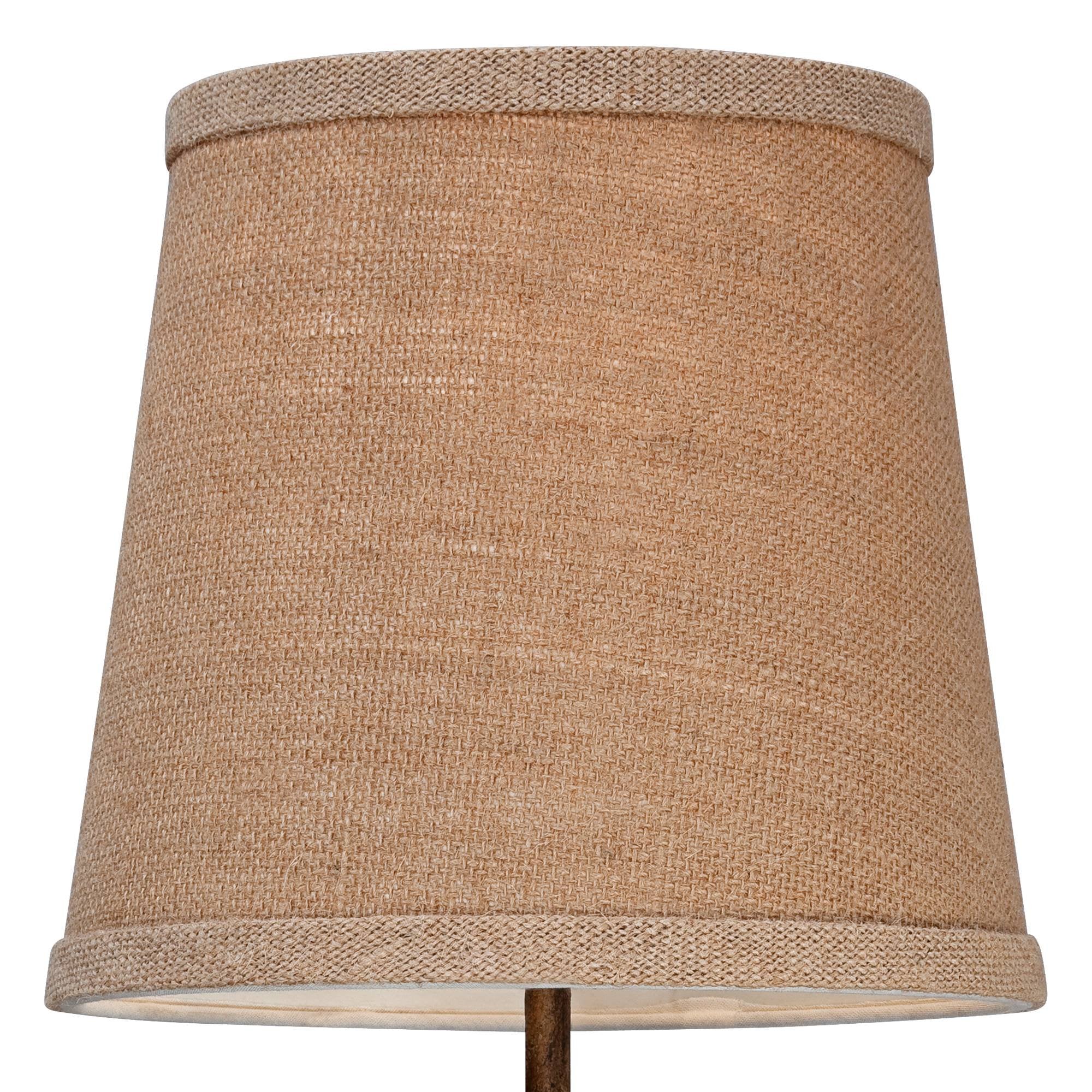 360 Lighting Bird Modern Rustic Farmhouse Accent Table Lamp 15 1/2" High Sculptural Crackle Bronze Brown Natural Burlap Hardback Drum Shade For Bedroom House Bedside Nightstand Home Office