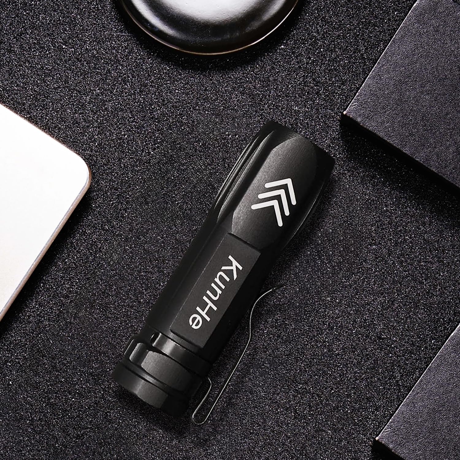 Kunhe Small Rechargeable Flashlights Mini Led Pocket Flashlight Battery Operated Bulk Flash Light Clip For Home Edc Stocking Stuffers For Men Adults 5 Pack