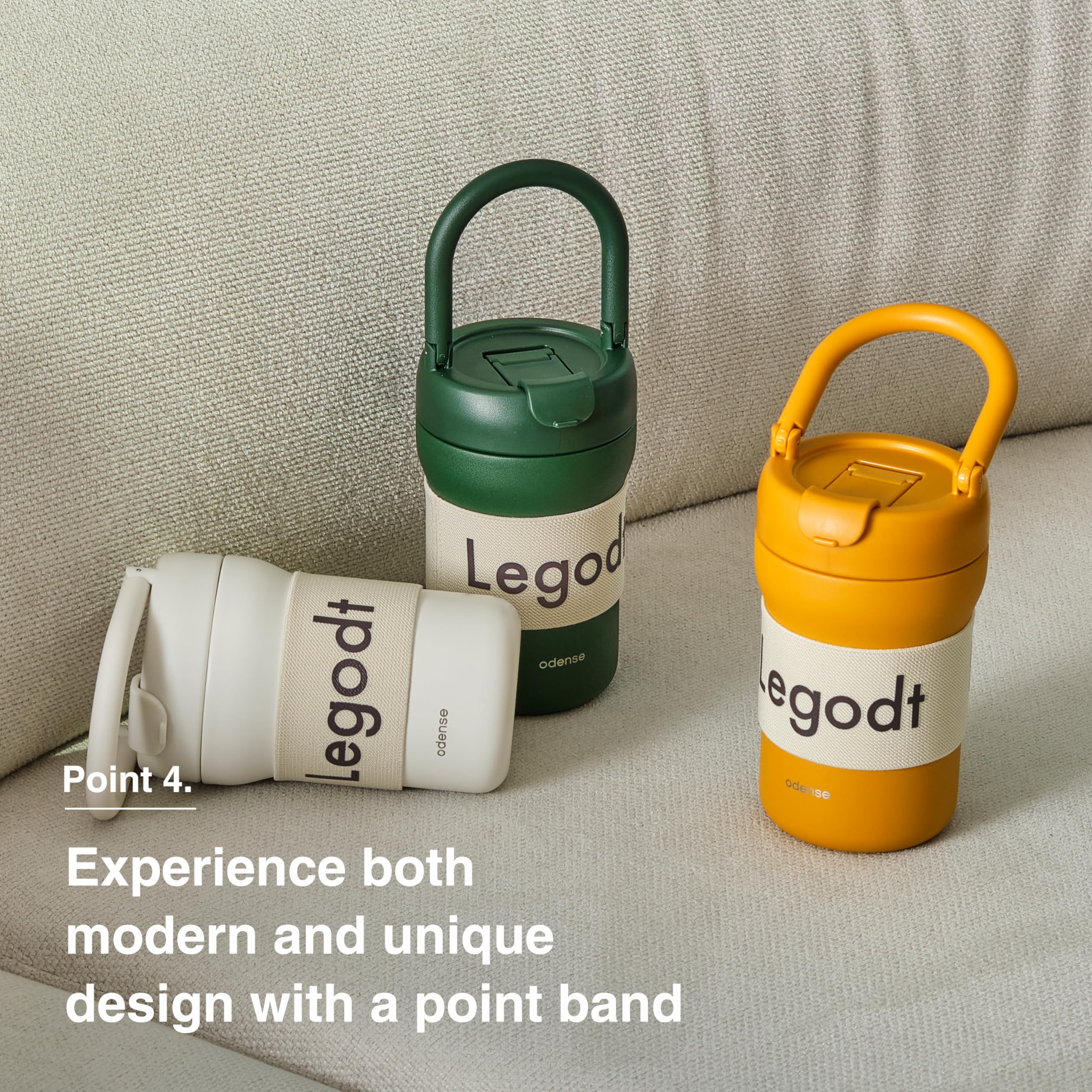 Odense Legodt 2 Way Tumbler 15.2Oz With 2 In 1 Lid & Flexible Handle - Straw Available Insulated