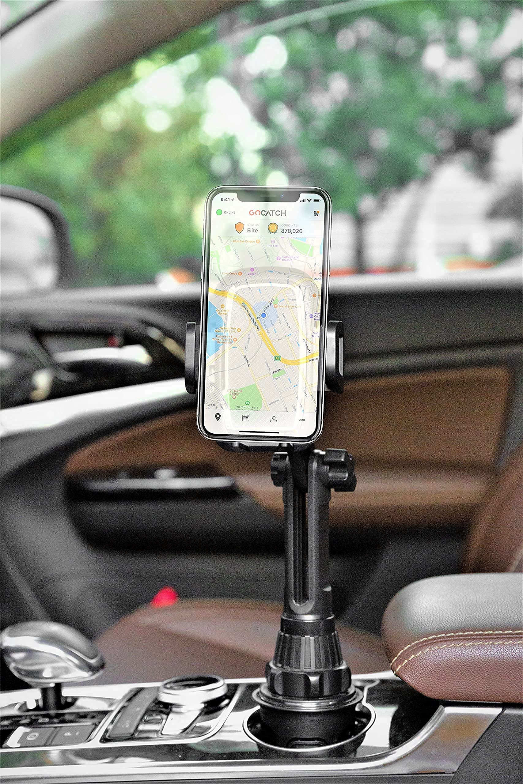 Tecotec  Car Cup Holder Phone Holder, Universal 13" Long Neck Cup Phone Mount Compatible With Iphone 15 Pro Max /14/13/S23 Ultra /S22 /Plus Etc