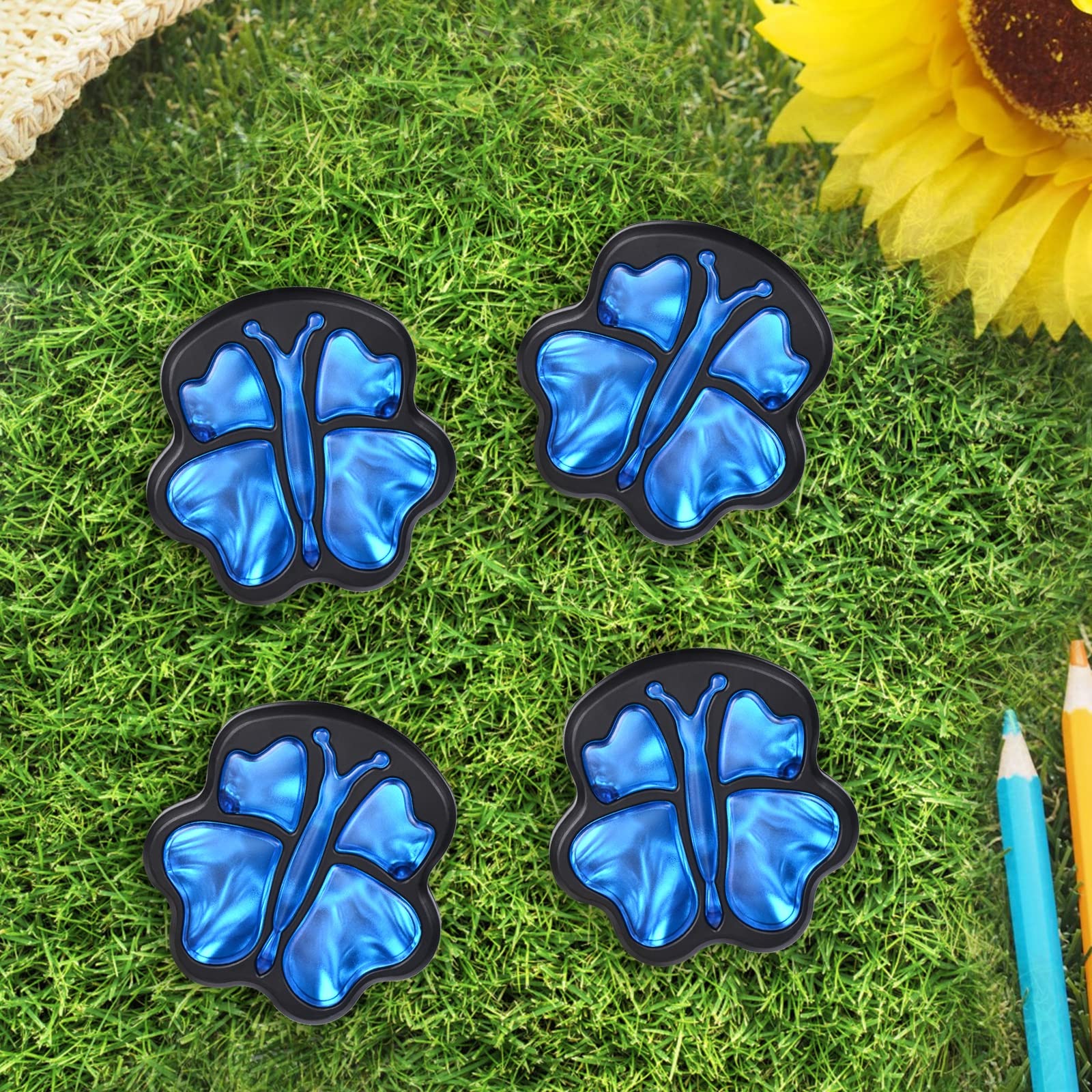 Greenidea Butterfly Solar Lights, Set Of 4 Outdoor Ground Lights Butterfly Fairy Lights Animal Solar Garden Lights Decorative For Landscape Path Patio Yard Walkway