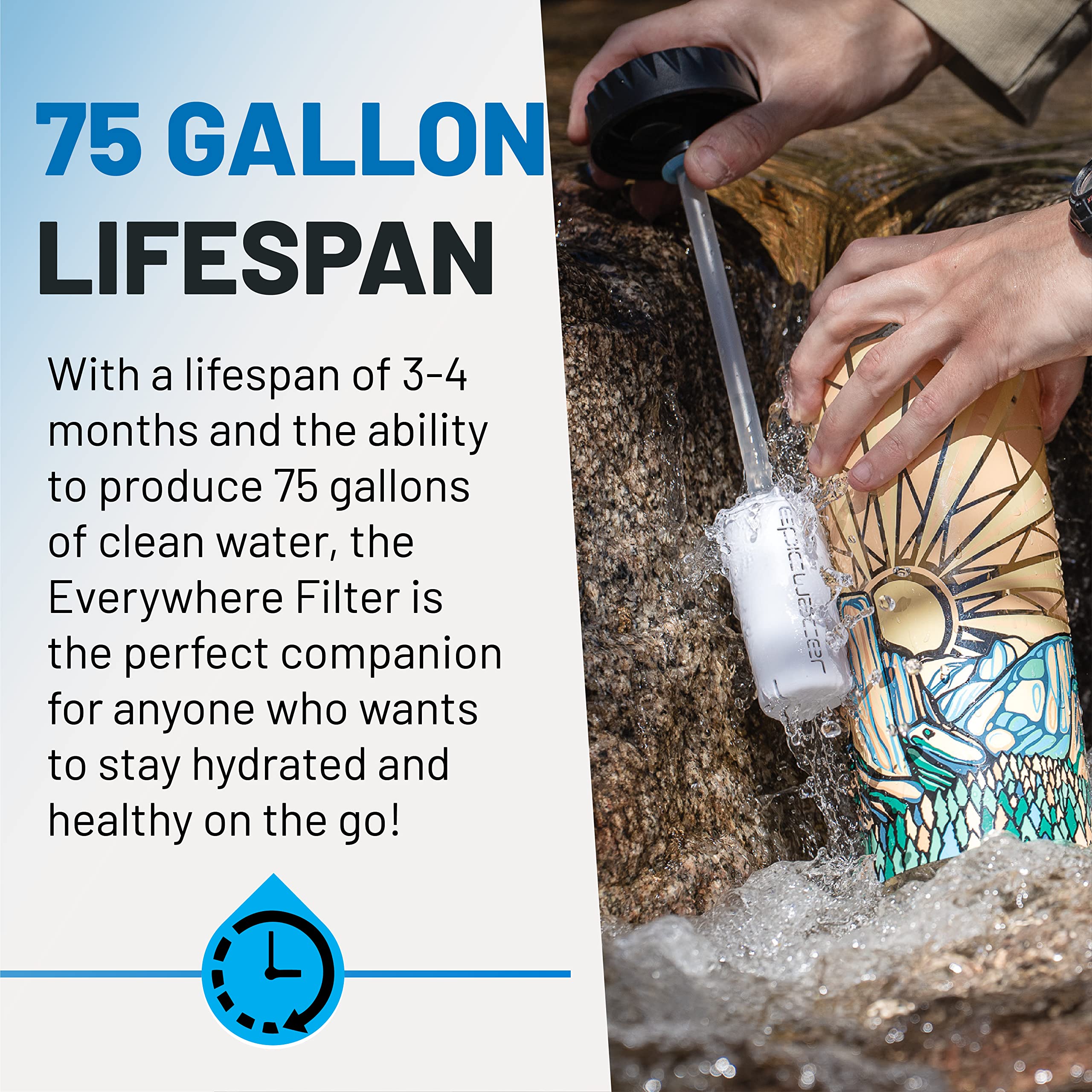 Epic Water Filters Nalgene Og Water Bottle With Filter, Usa Made