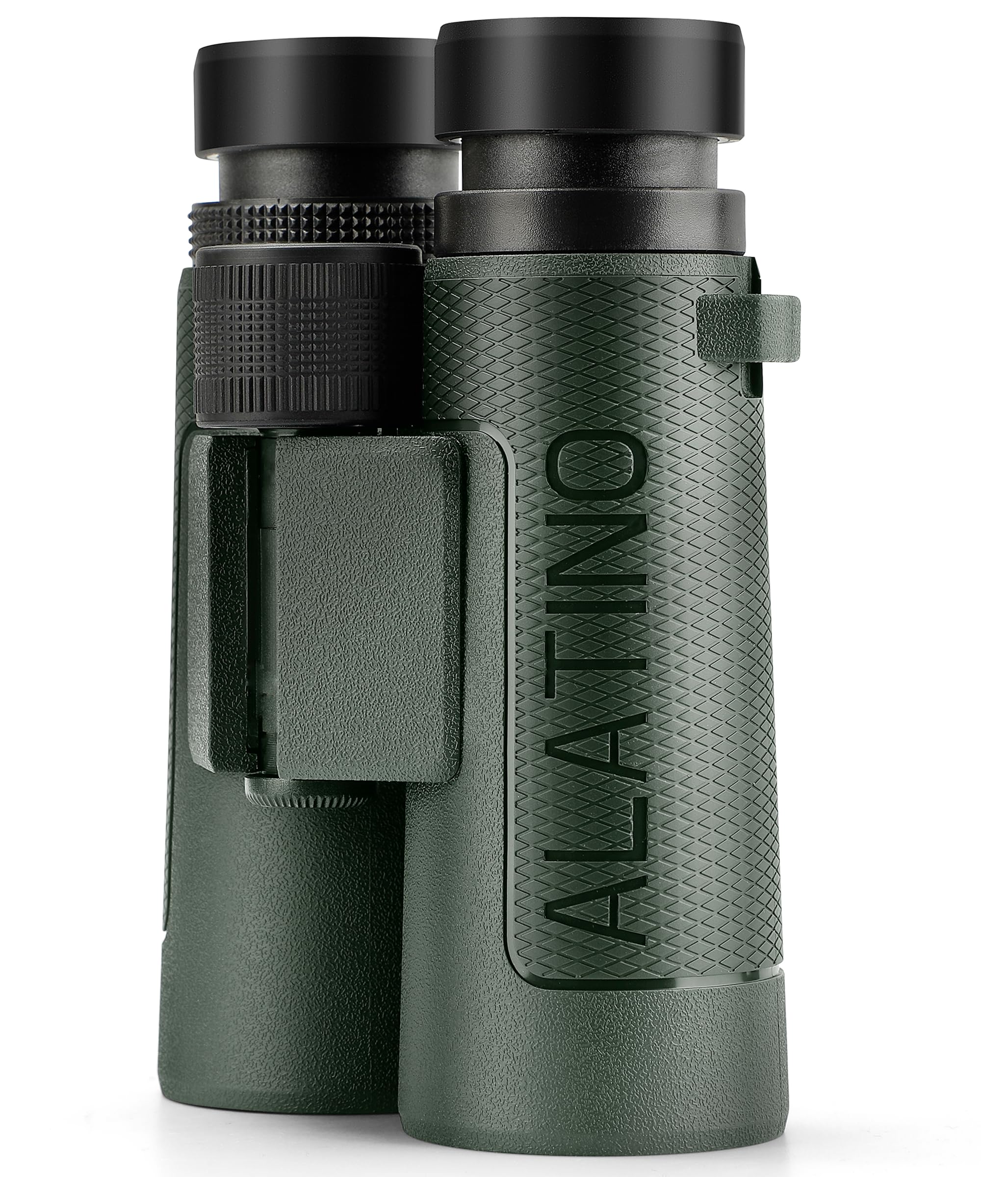 Alatino 12X42 High Powered Binoculars With Harness, Optical Solution Features Bak-4 Prisms & Fmc Lens For Bird Watching, Hunting, Extended Travel And Cruise (Green)