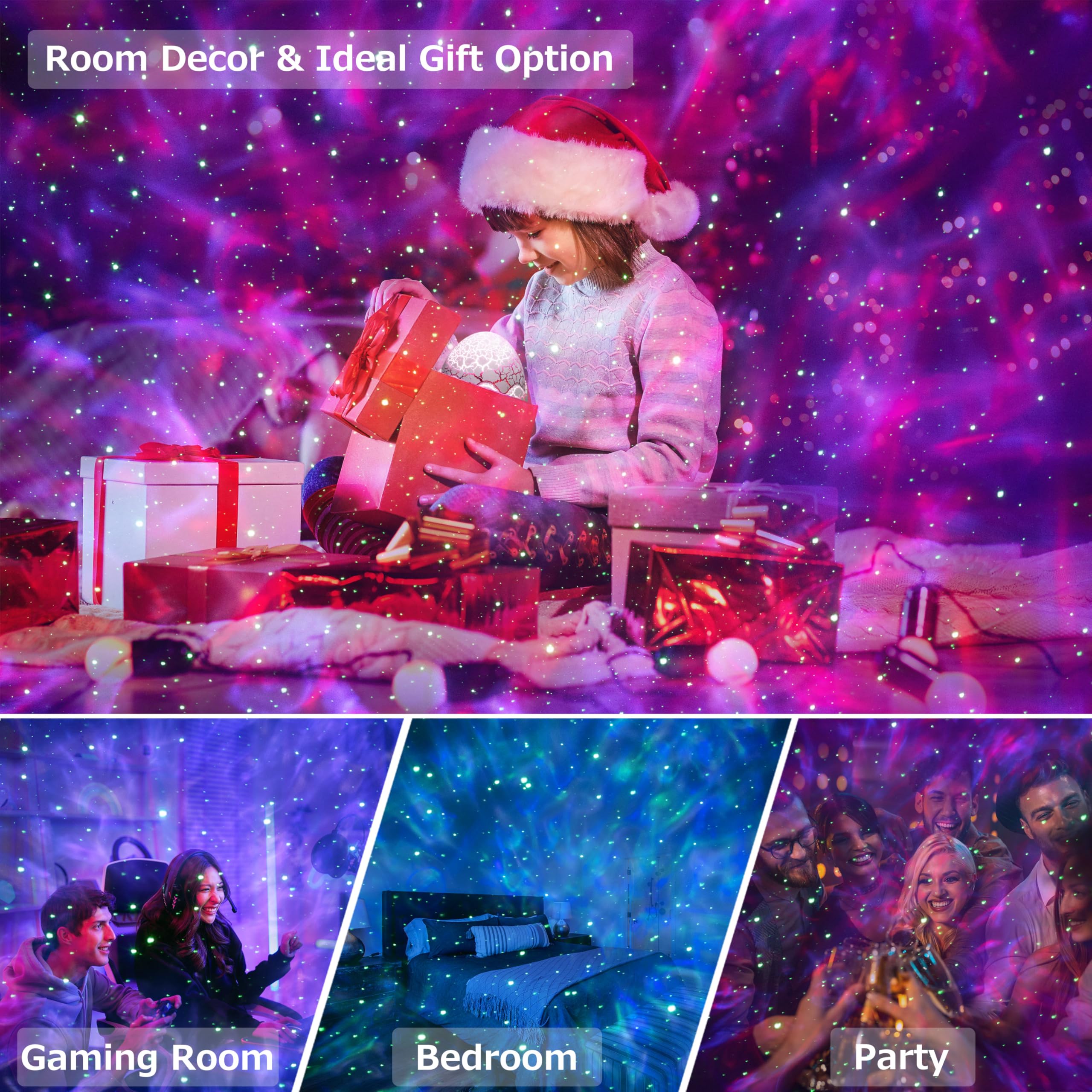 Airivo Star Projector Night Light, Dinosaur Egg Ocean Wave Galaxy Projector For Bedroom With Music Speaker, White Noise, Timer And Remote, Ceiling Projection Lamp Room Decor  For Kids & Adults