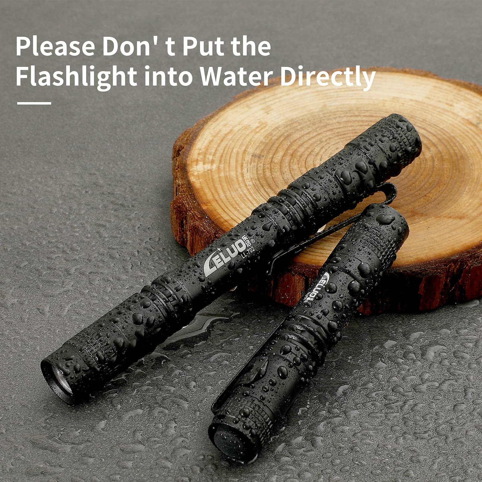 Kemaily Handheld Pen Flashlight 150 Lumens Lamp Clip Mini Pen Light Small Pocket Penlight(2 Short)