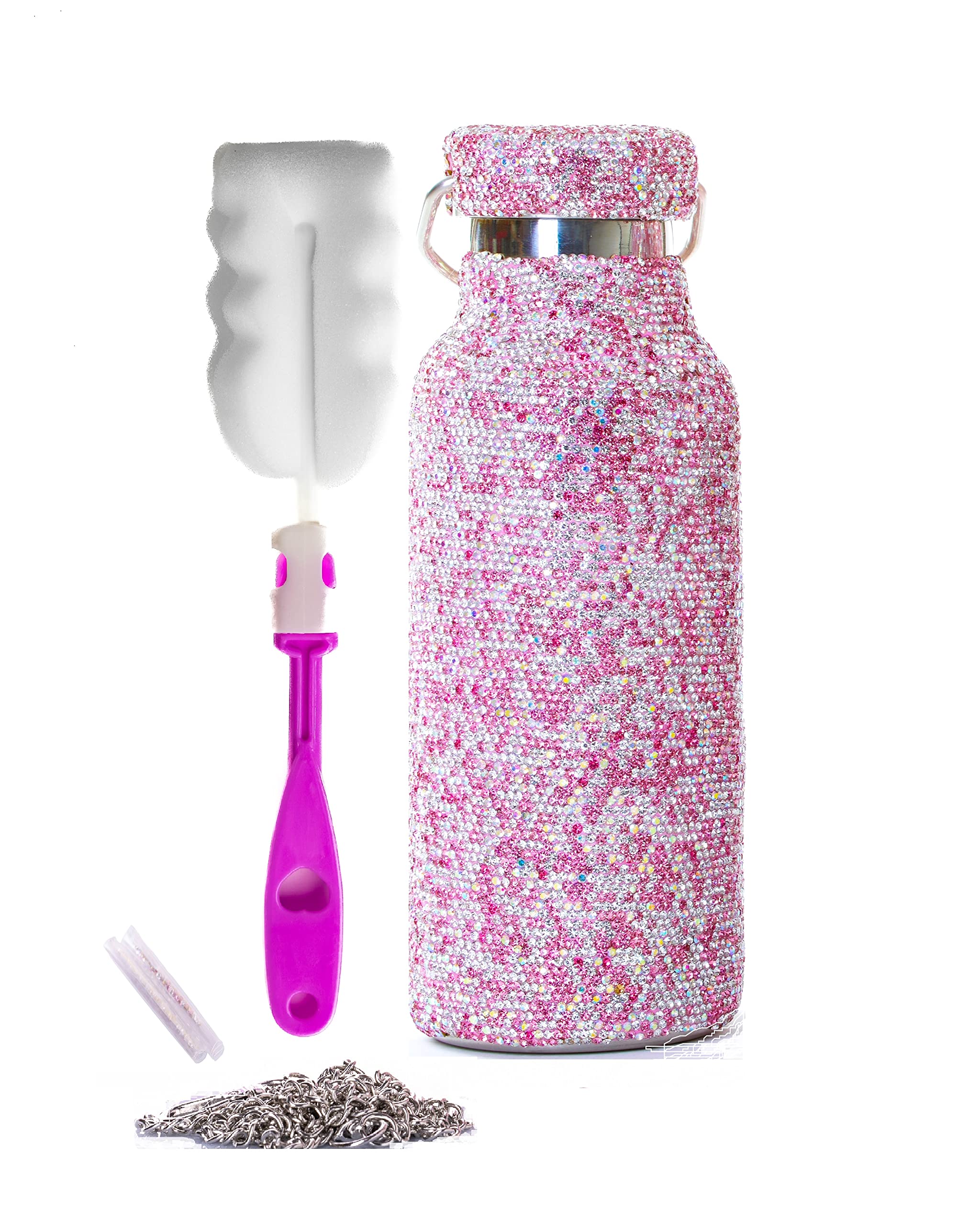 Diamond Water Bottle Bling Cup Glitter Water Bottle Rhinestone Dazzling Stainless Steel