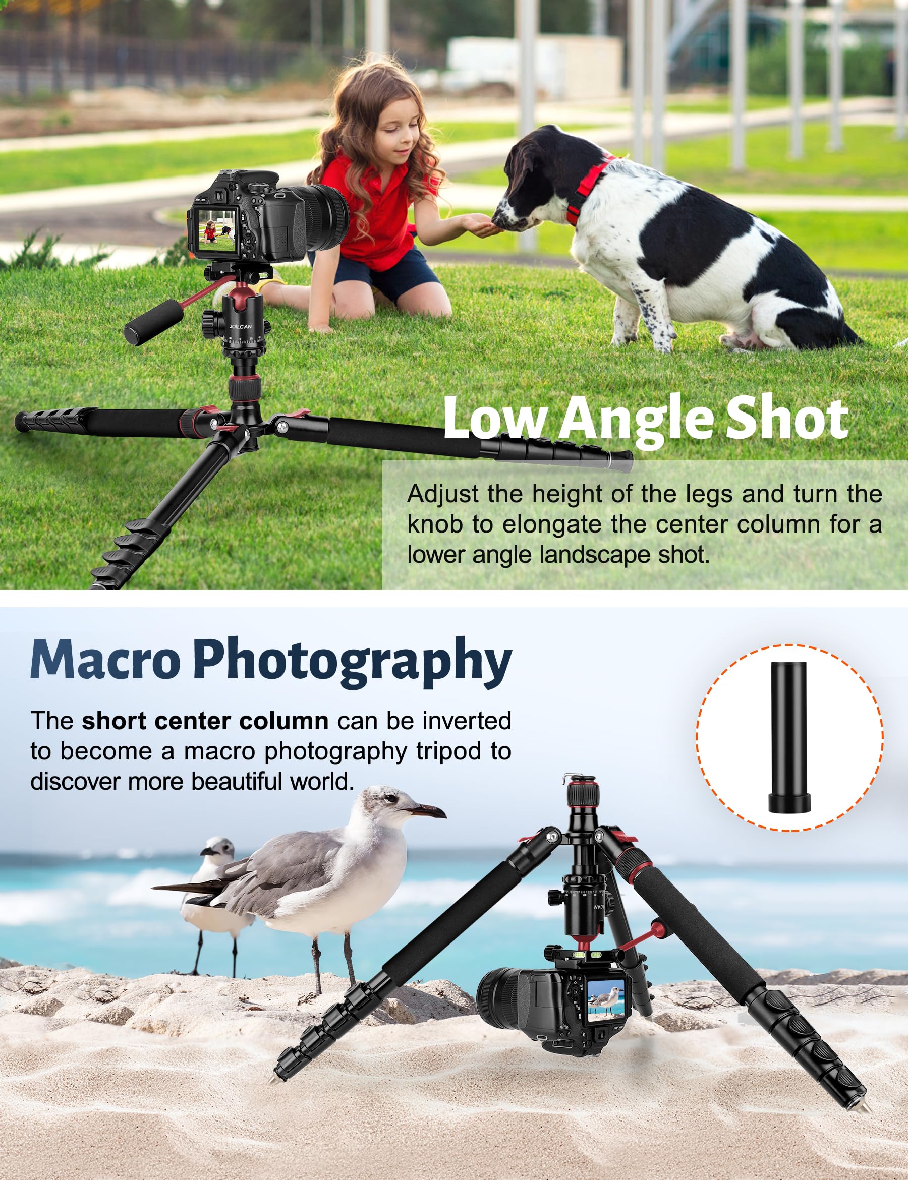 Victiv Tripod For Camera, 83" Camera Tripods & Monopods With Metal Handle, Professional Aluminum Tripods, Heavy Duty Tripod For Dslr Camera Lasers Spotting Scope Binoculars Telescope, Payload 35Lb