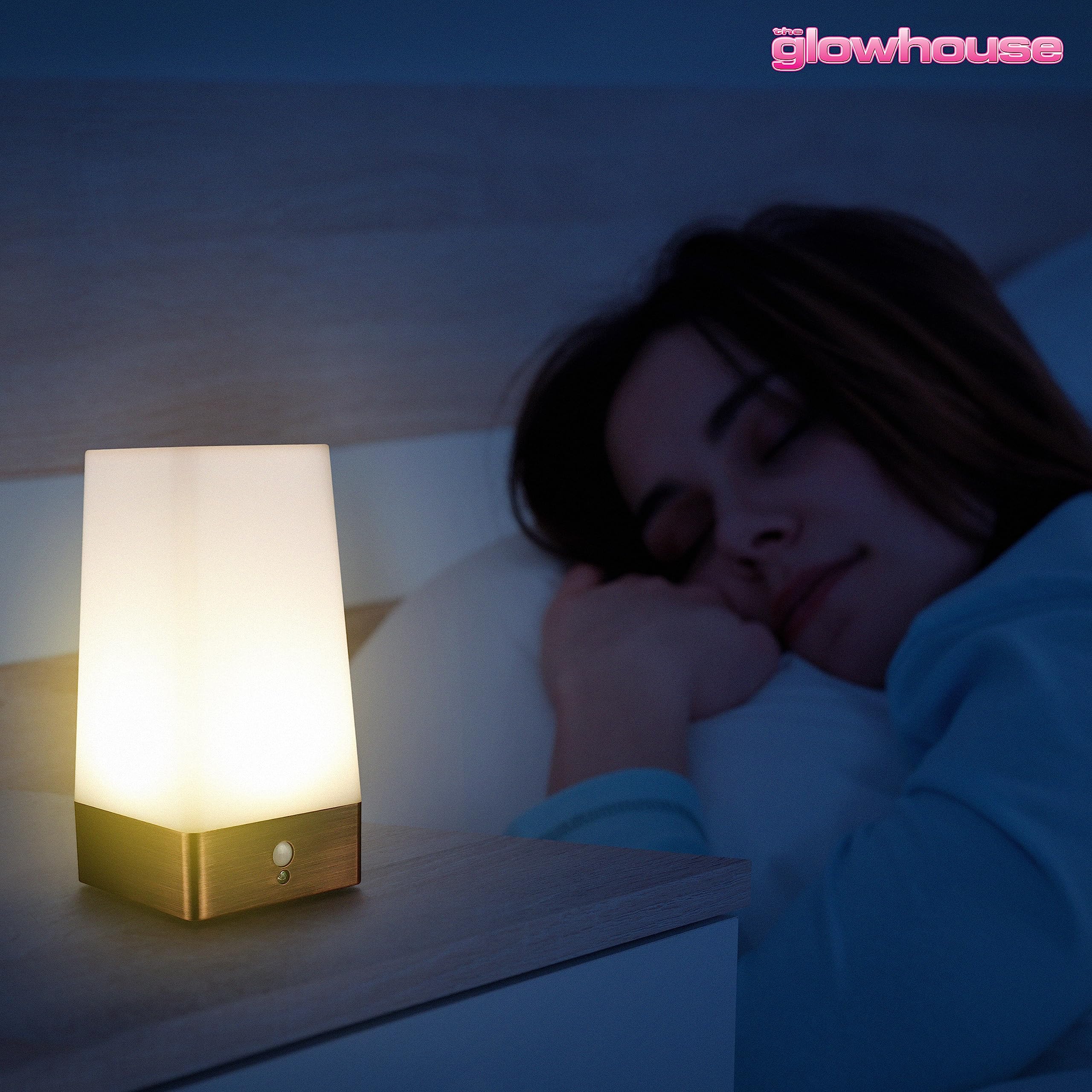 The Glowhouse Premium Style Pir Motion Sensor Led Night Light Table Lamp (Square)