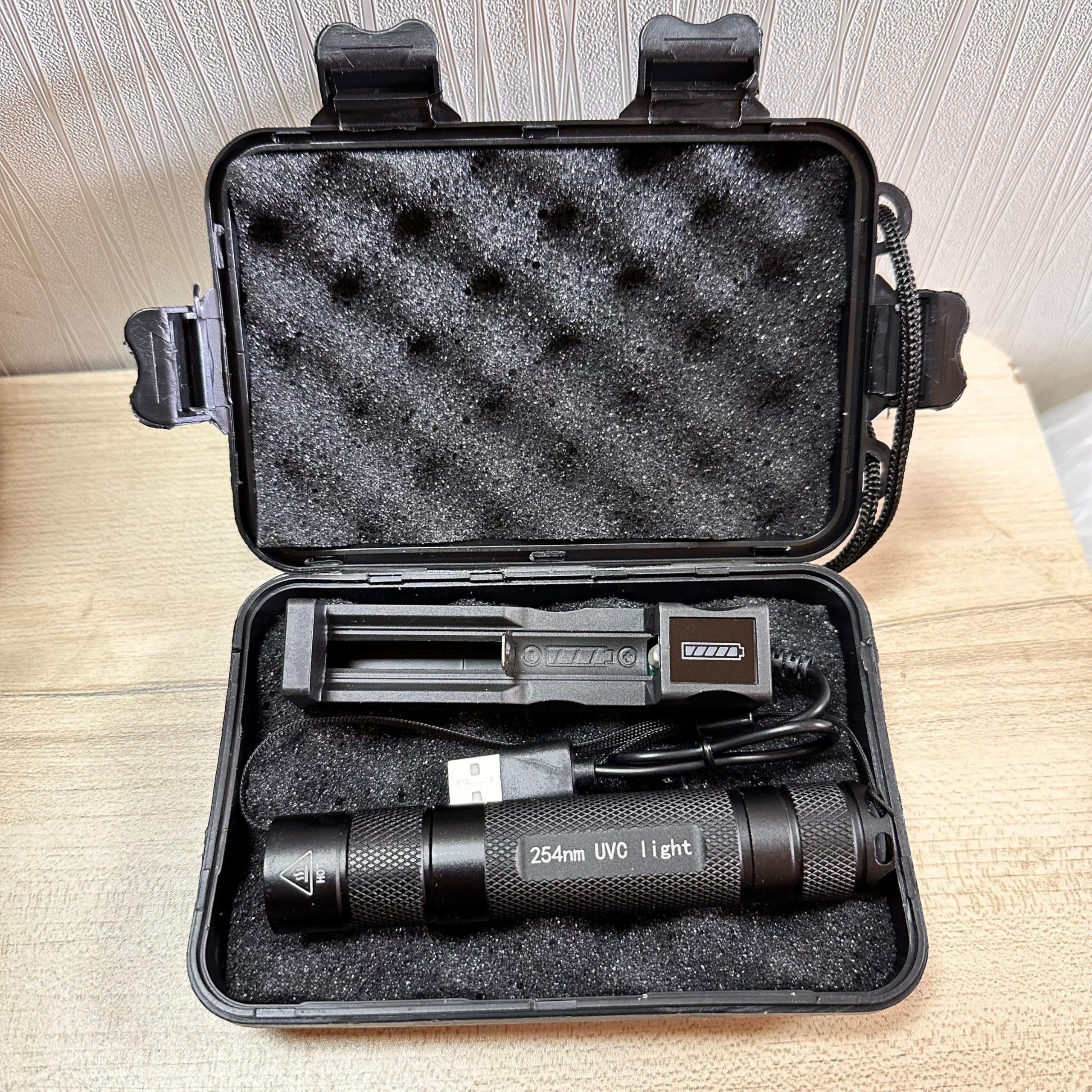 Wondsunson Max 160Mw Powerful Shortwave Uv Led Flashlight, 254Nm Uvc Ultraviolet Light For Fluorescent Minerals