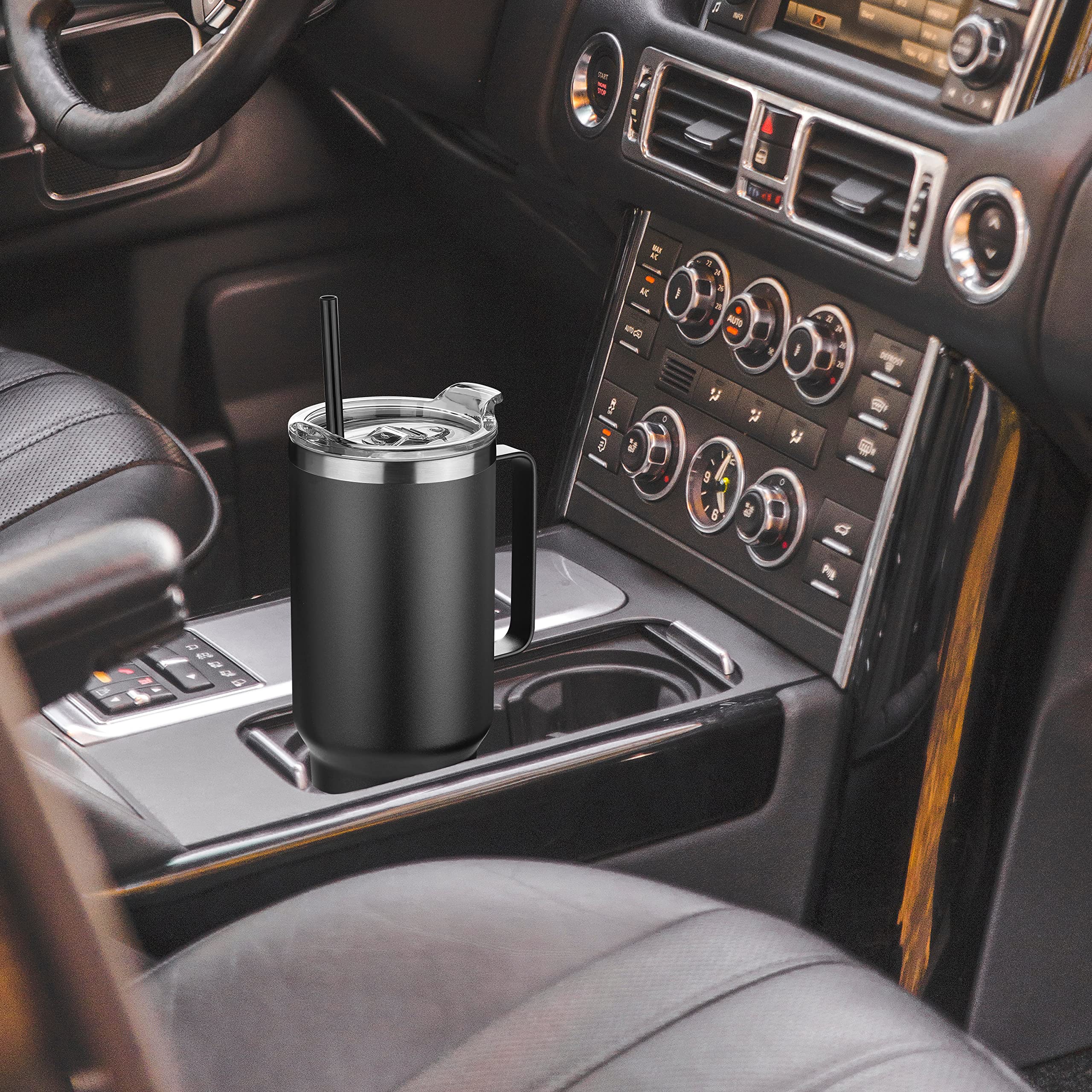 Hasle Outfitters 40 Oz Stainless Steel Tumbler With Handle, Vacuum Insulated Tumblers Bulk