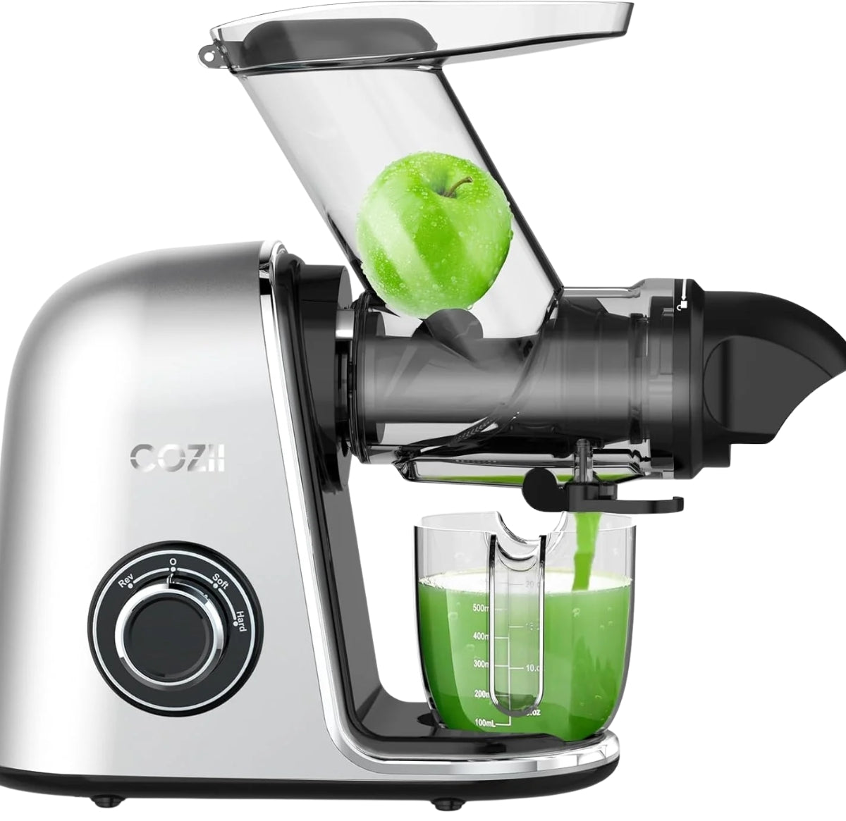 COZII Cold Press Juicer Machines, COZII Slow Masticating Juicer Extractor Soft/hard Mode, 3.6" Large Feed Chute For Vegetable and Fruit - Koospark