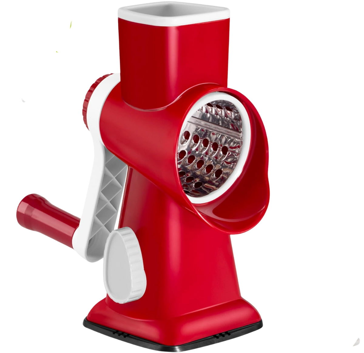 Rotary Cheese Grater with Handle, Multifunctional Kitchen tool, Stainless Steel Rotary Grater Slicer for Fruit, Vegetables - Koospark